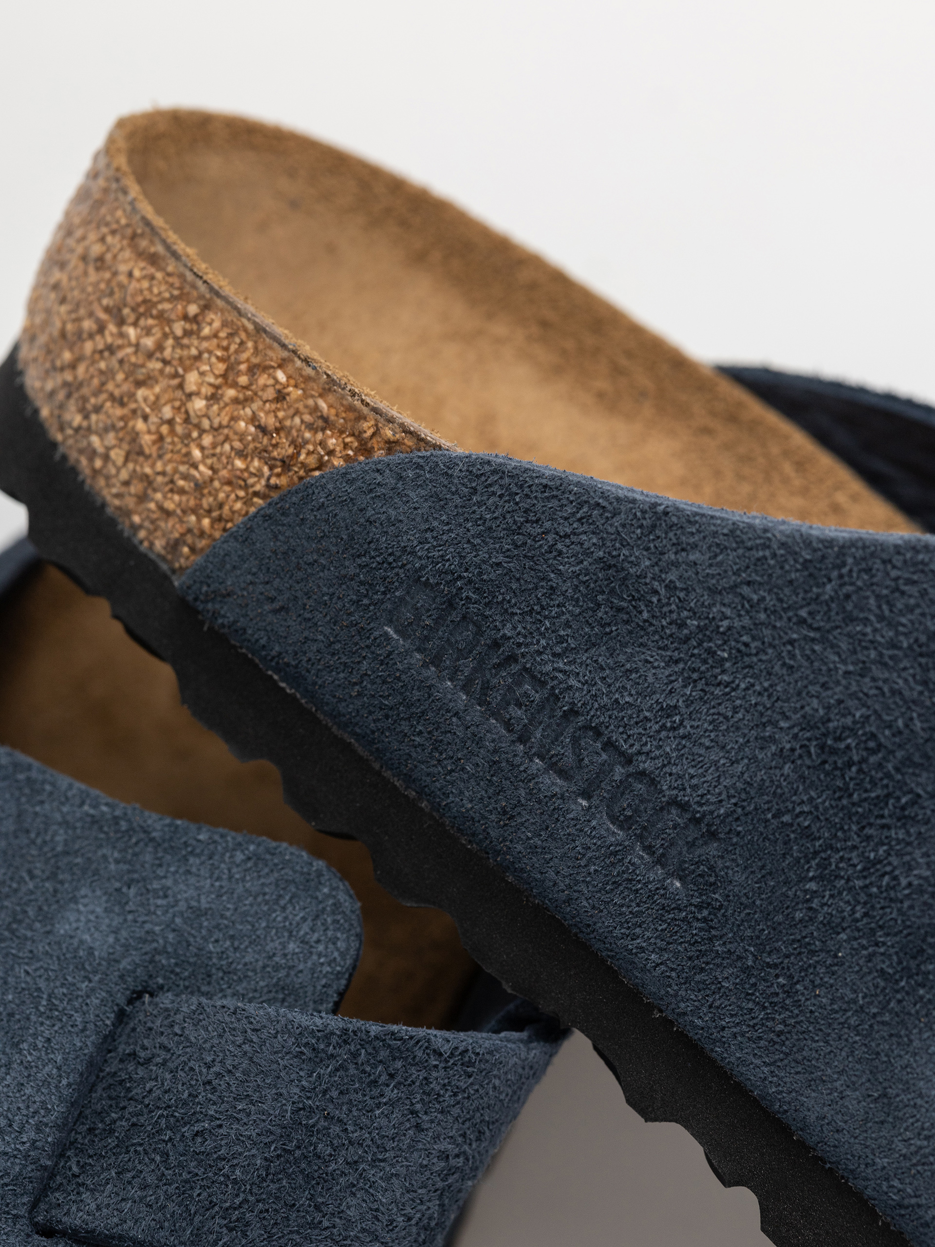 Klapki Birkenstock Boston Suede Leather Regular (new navy)