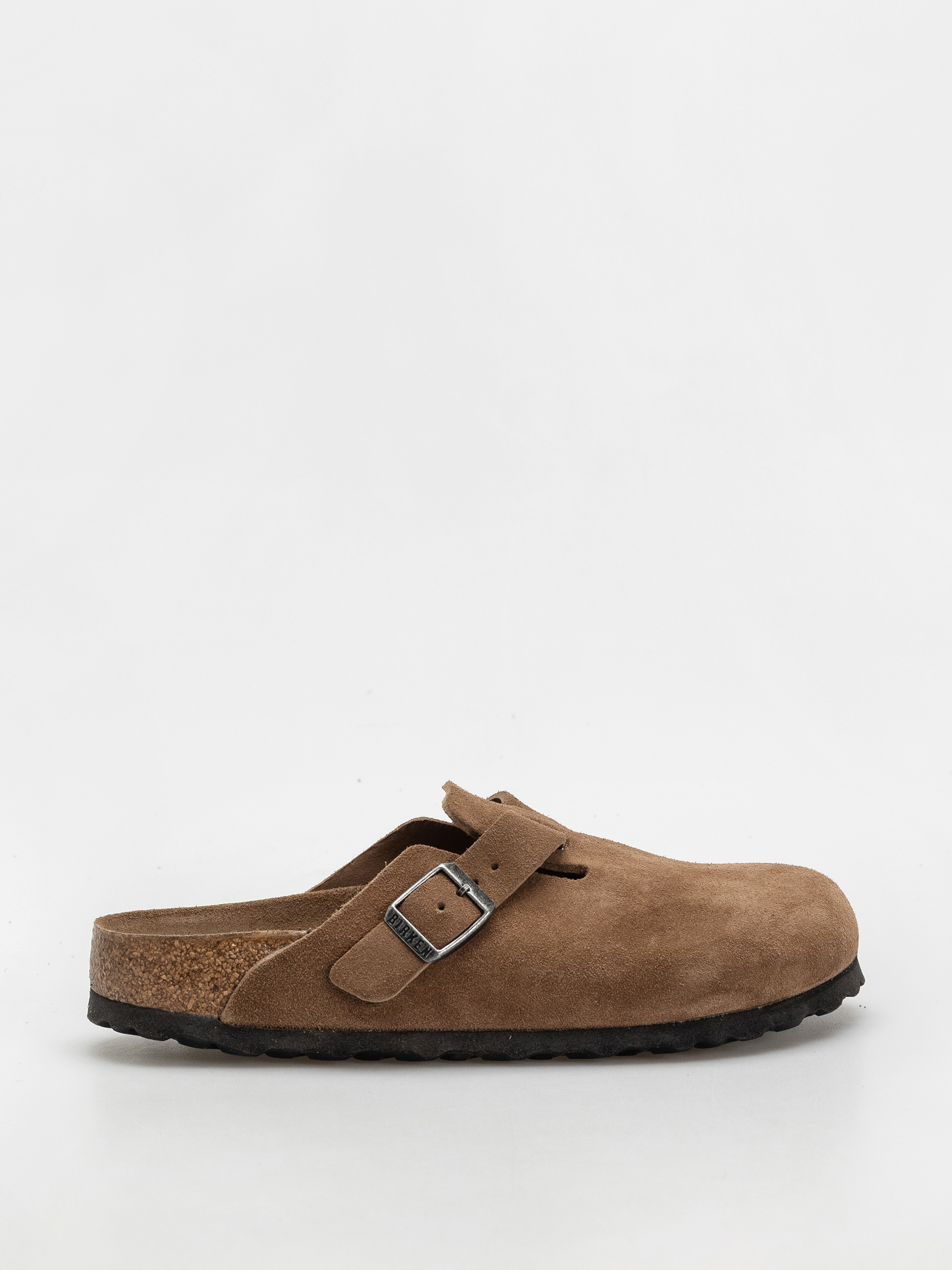 Klapki Birkenstock Boston SFB Suede Leather Narrow Wmn (dark tea)