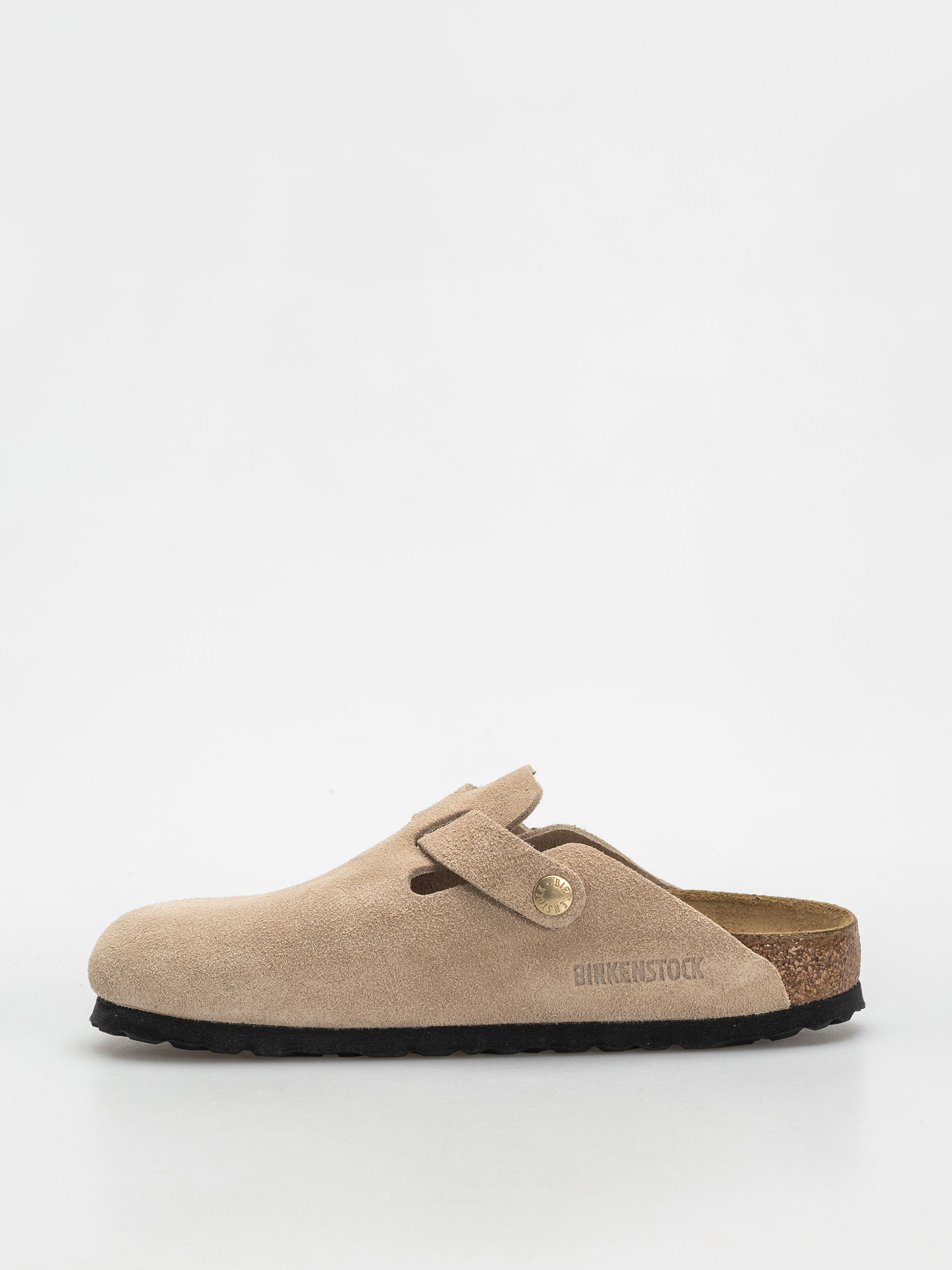 Klapki Birkenstock Boston Suede Leather Narrow Wmn (sandcastle)