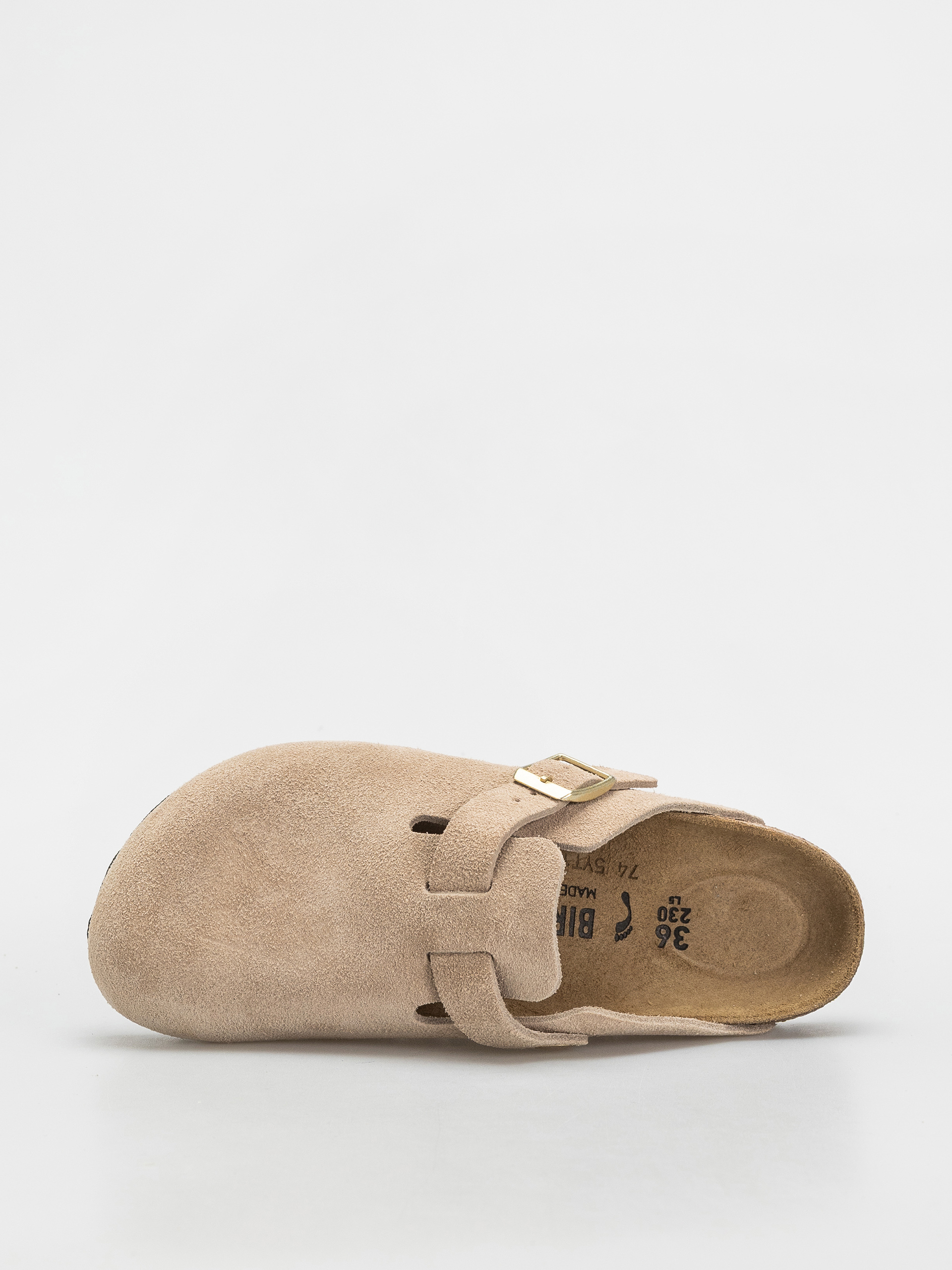 Klapki Birkenstock Boston Suede Leather Narrow Wmn (sandcastle)