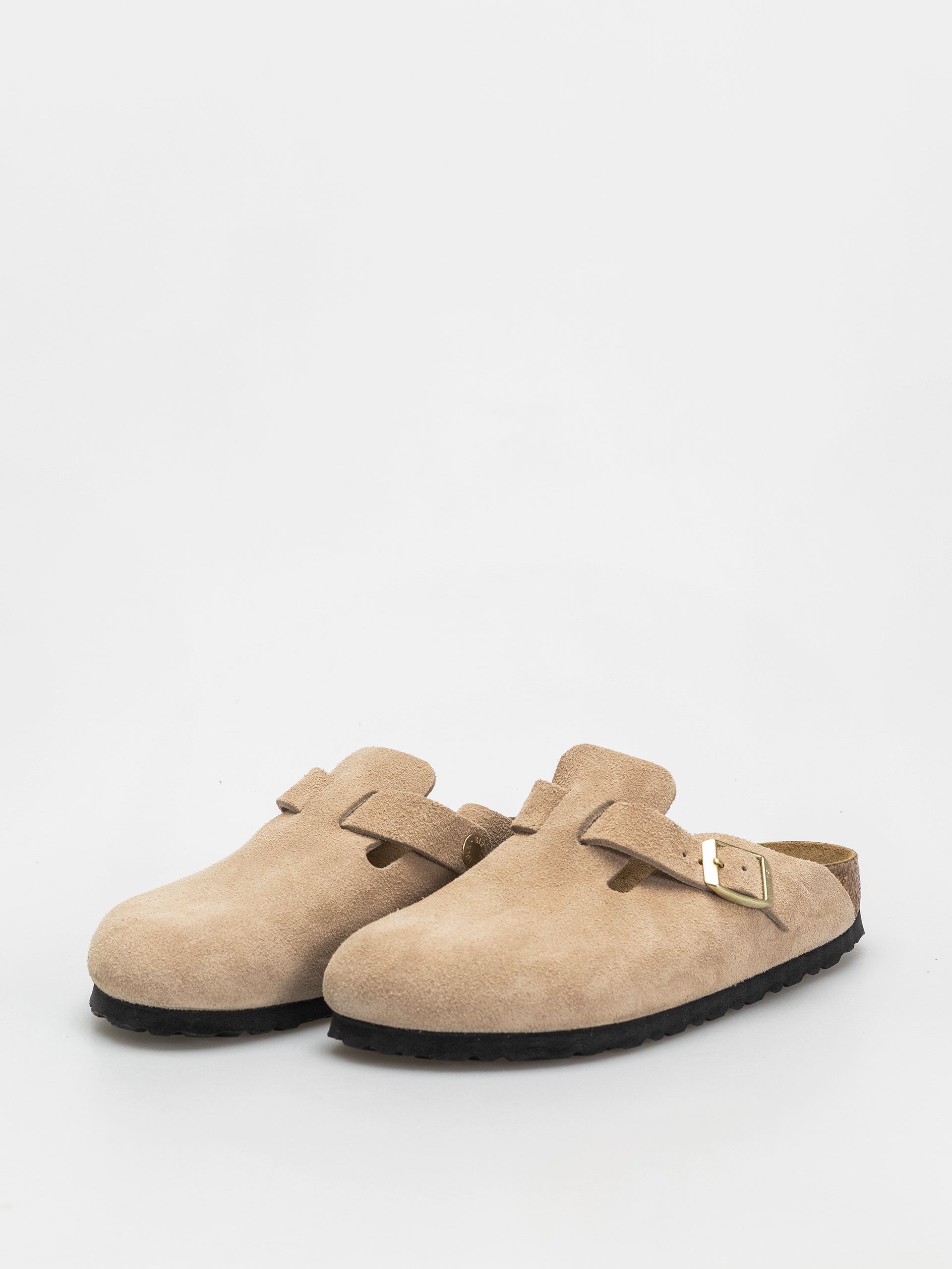 Klapki Birkenstock Boston Suede Leather Narrow Wmn (sandcastle)