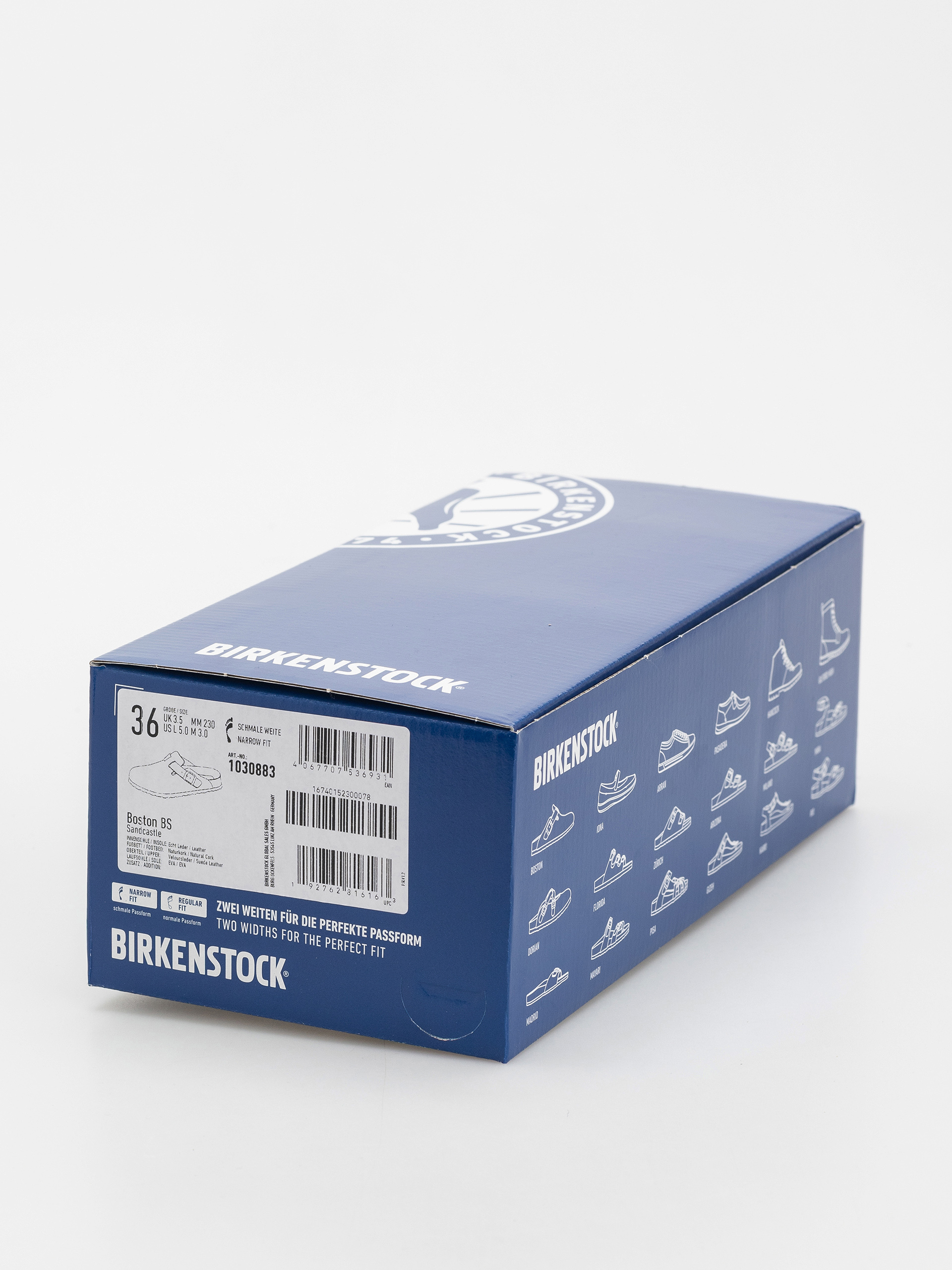 Klapki Birkenstock Boston Suede Leather Narrow Wmn (sandcastle)