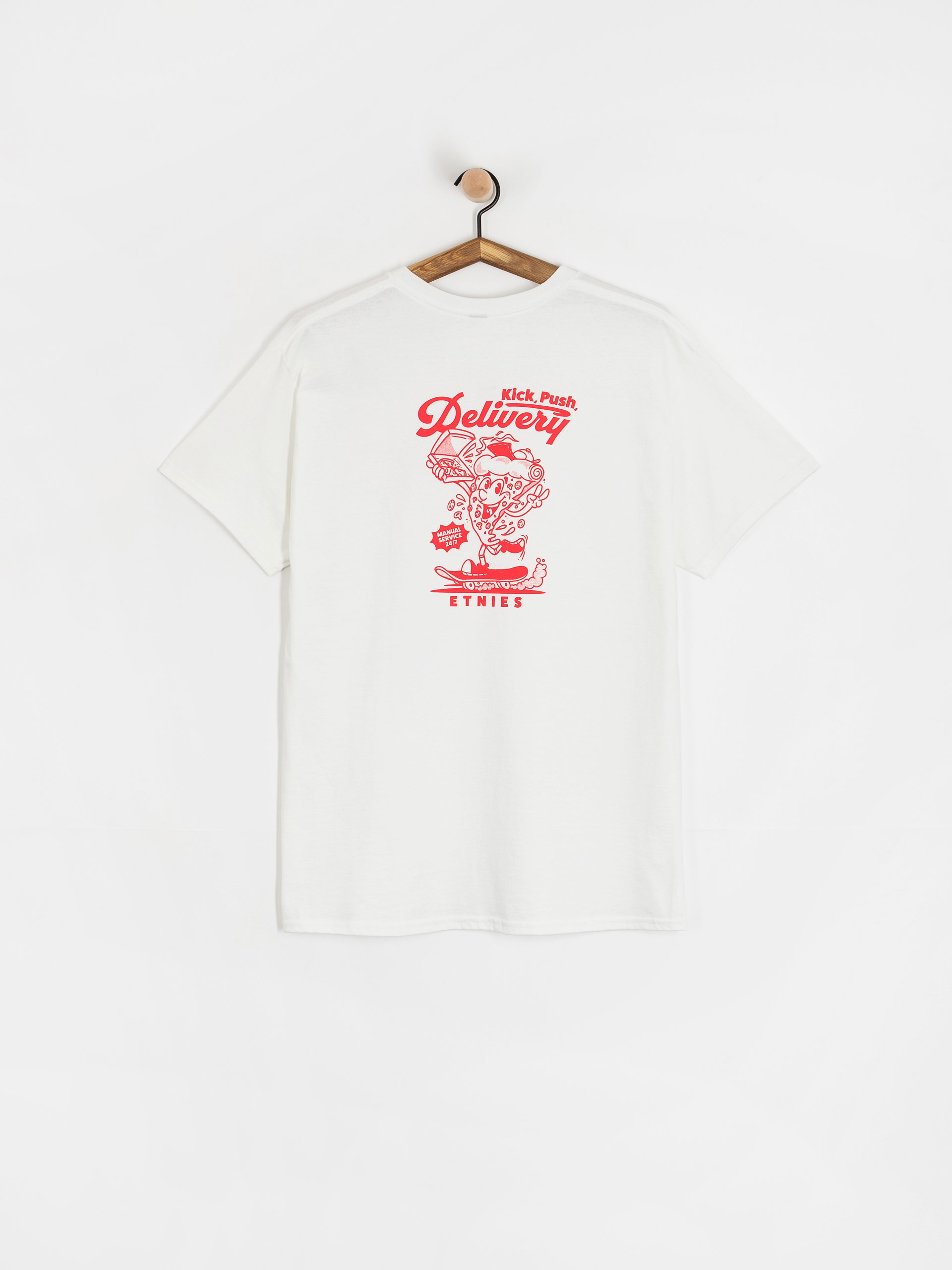 T-shirt Etnies Kick Push (white/red)
