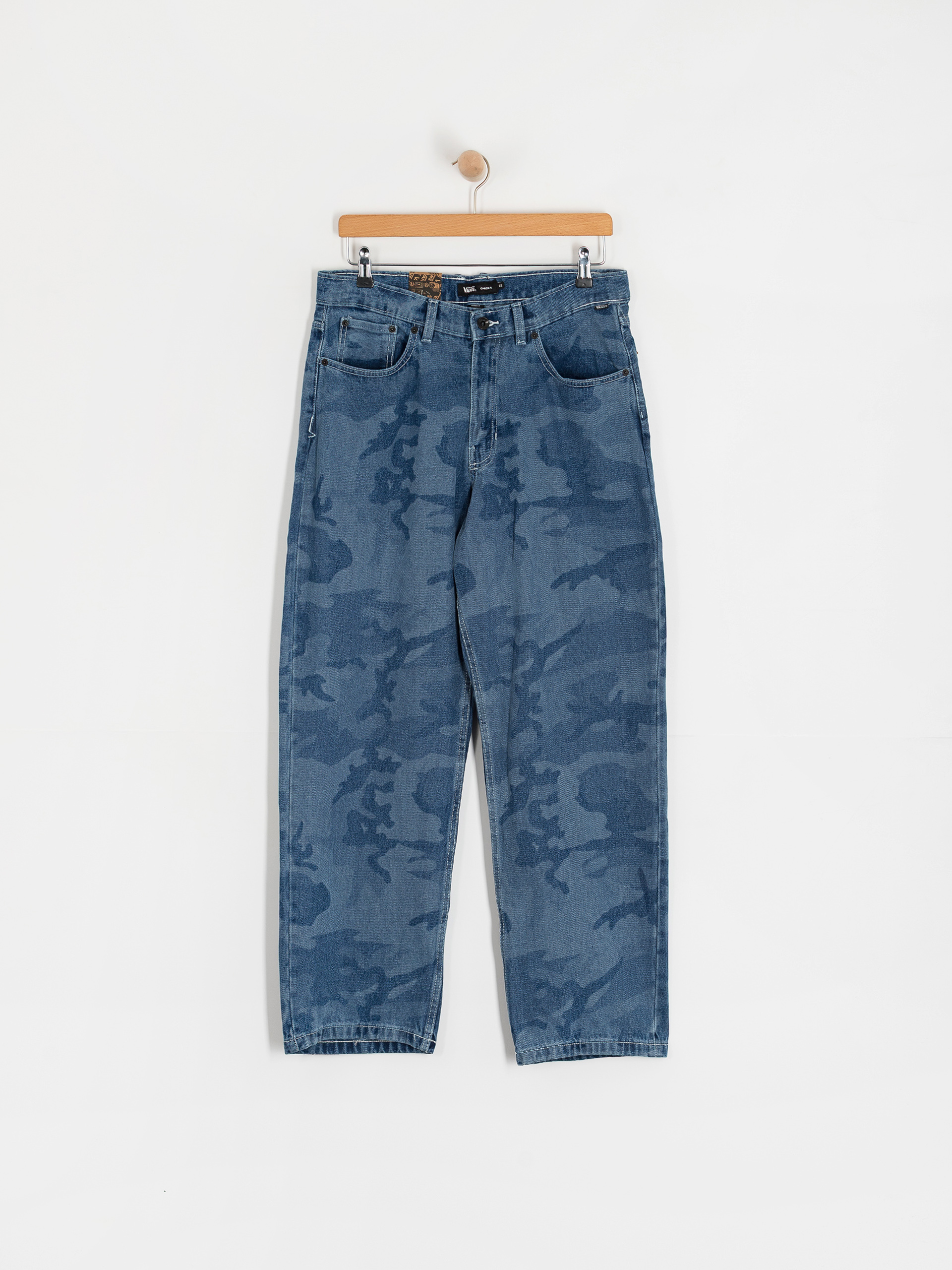 Spodnie Vans Check 5 Loose Camo Printed Denim (stonewash/blue)