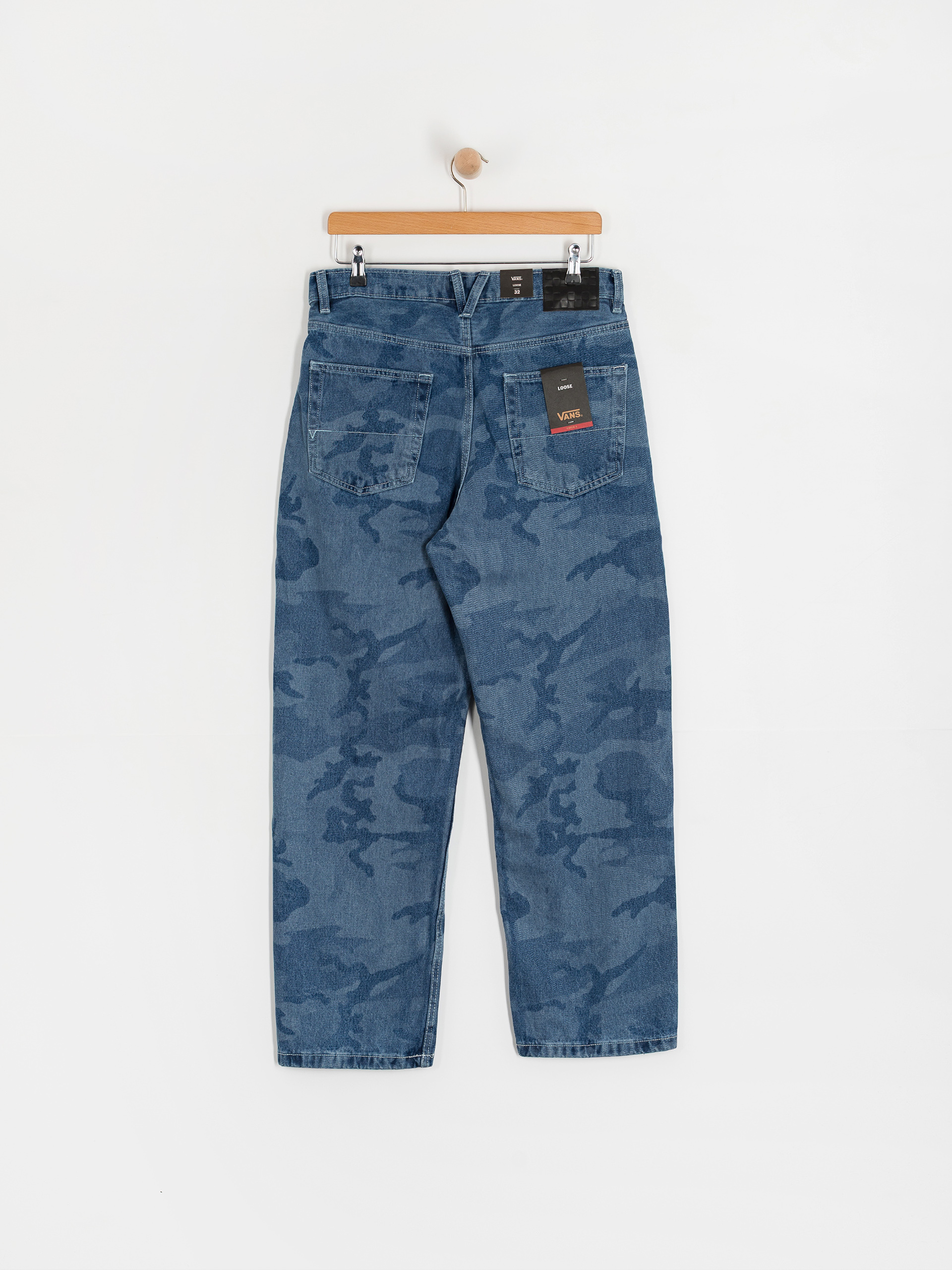 Spodnie Vans Check 5 Loose Camo Printed Denim (stonewash/blue)