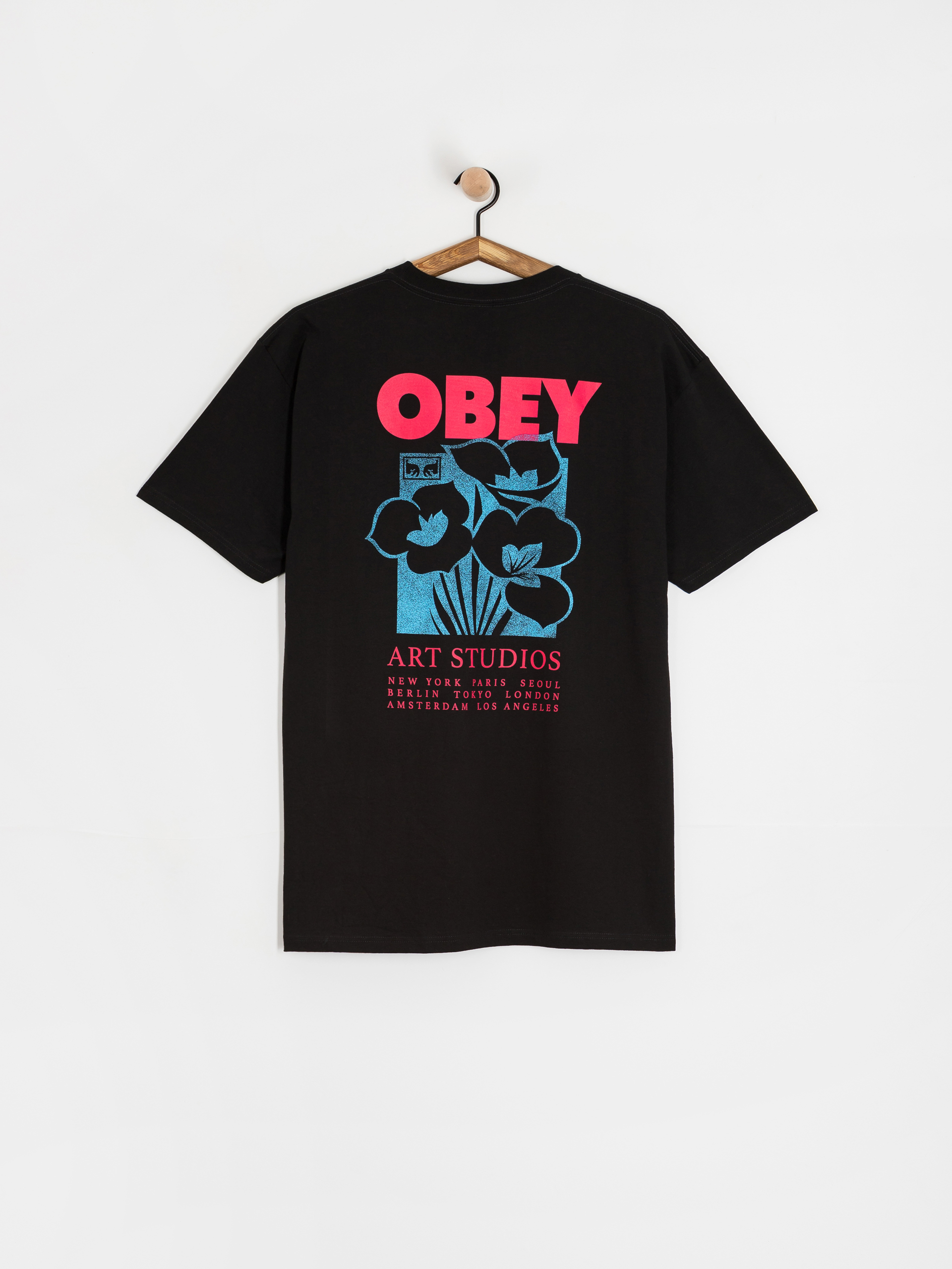 T-shirt OBEY Obey Art Studio Flowers (black)