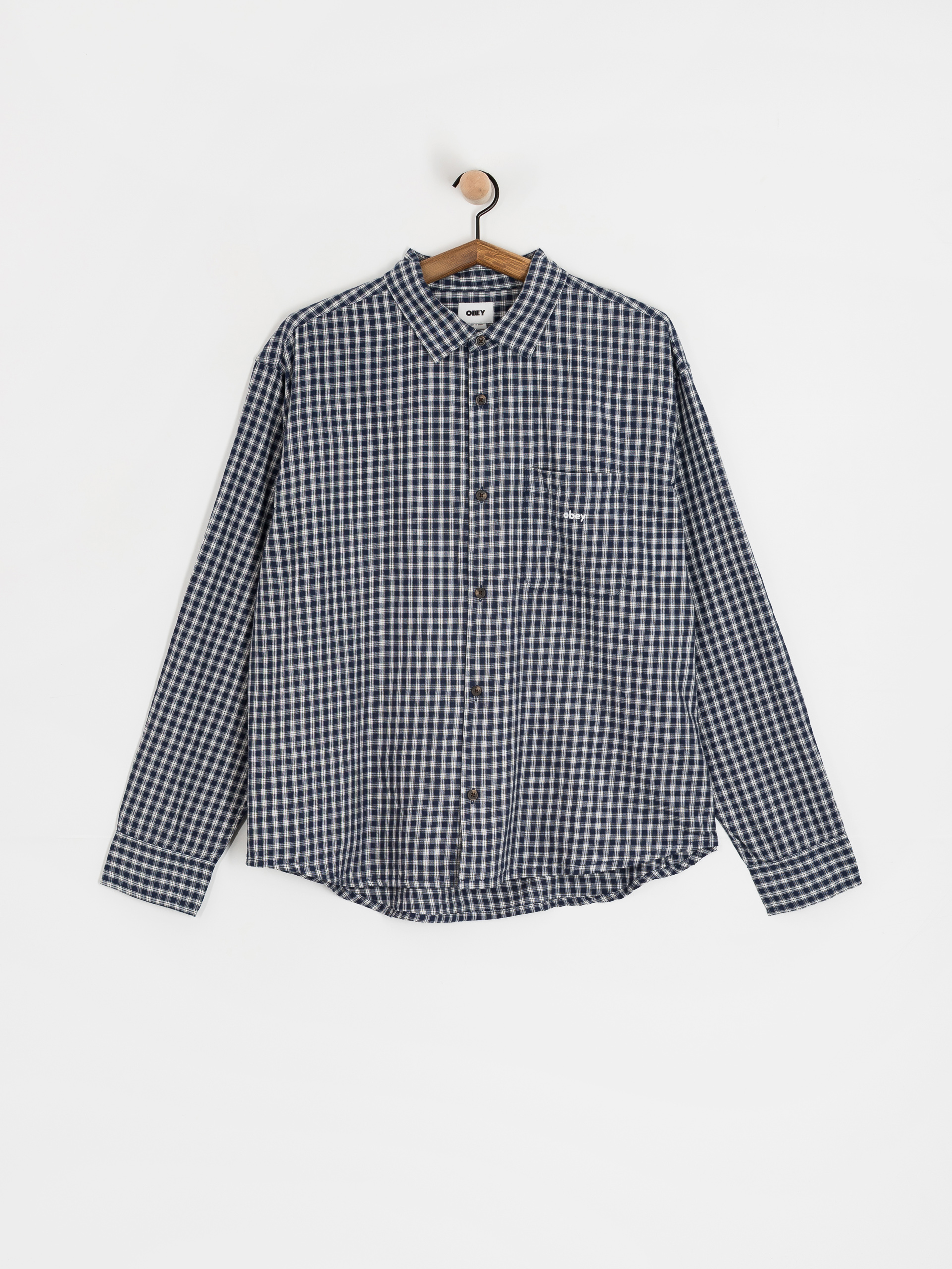 Koszula OBEY Bigwig Andy Woven (academy navy multi)