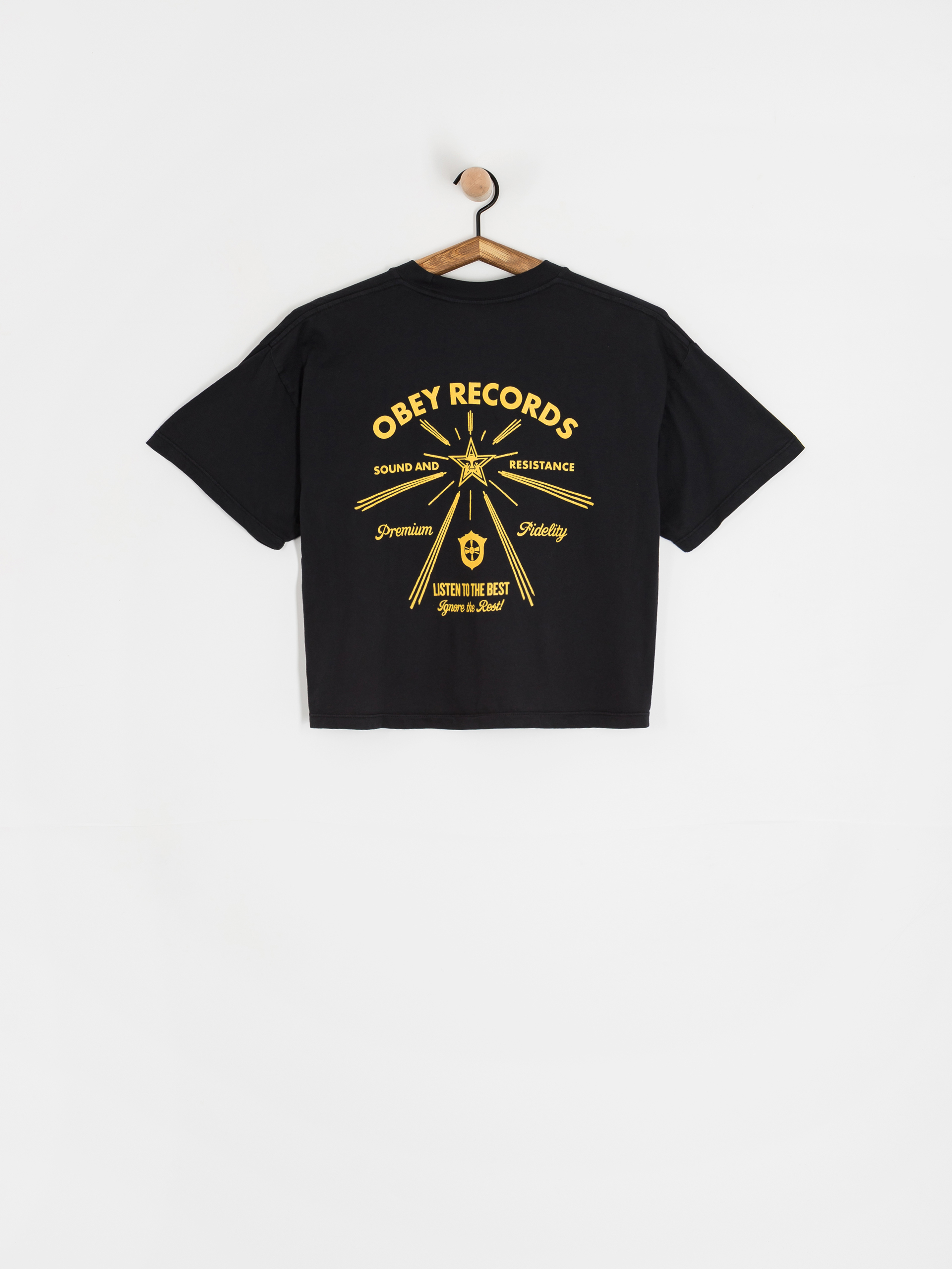 T-shirt OBEY Obey Listen To The Best Wmn (digital black)