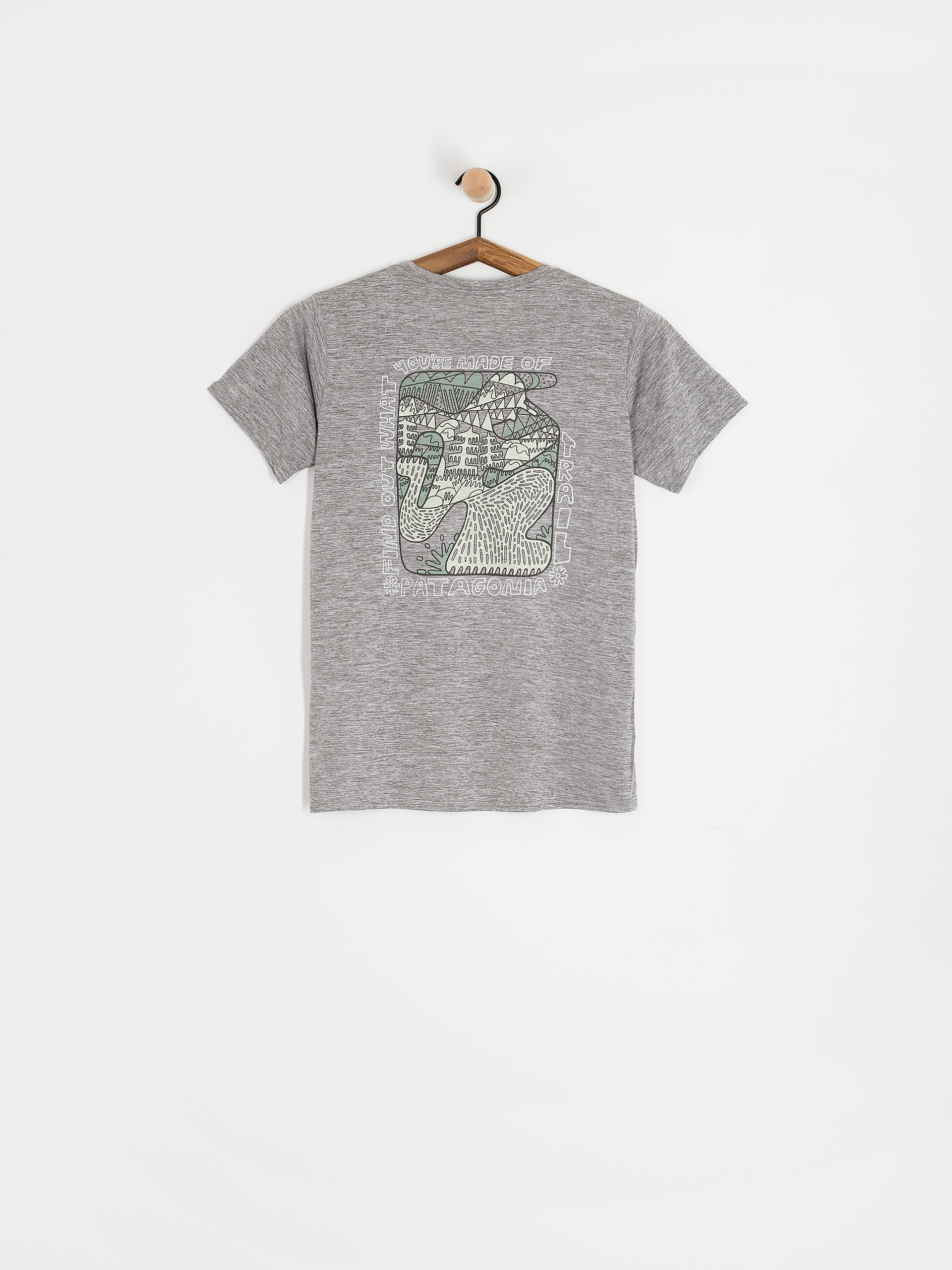 T-shirt Patagonia Cap Cool Daily Graphic Lands Wmn (made of feather grey)