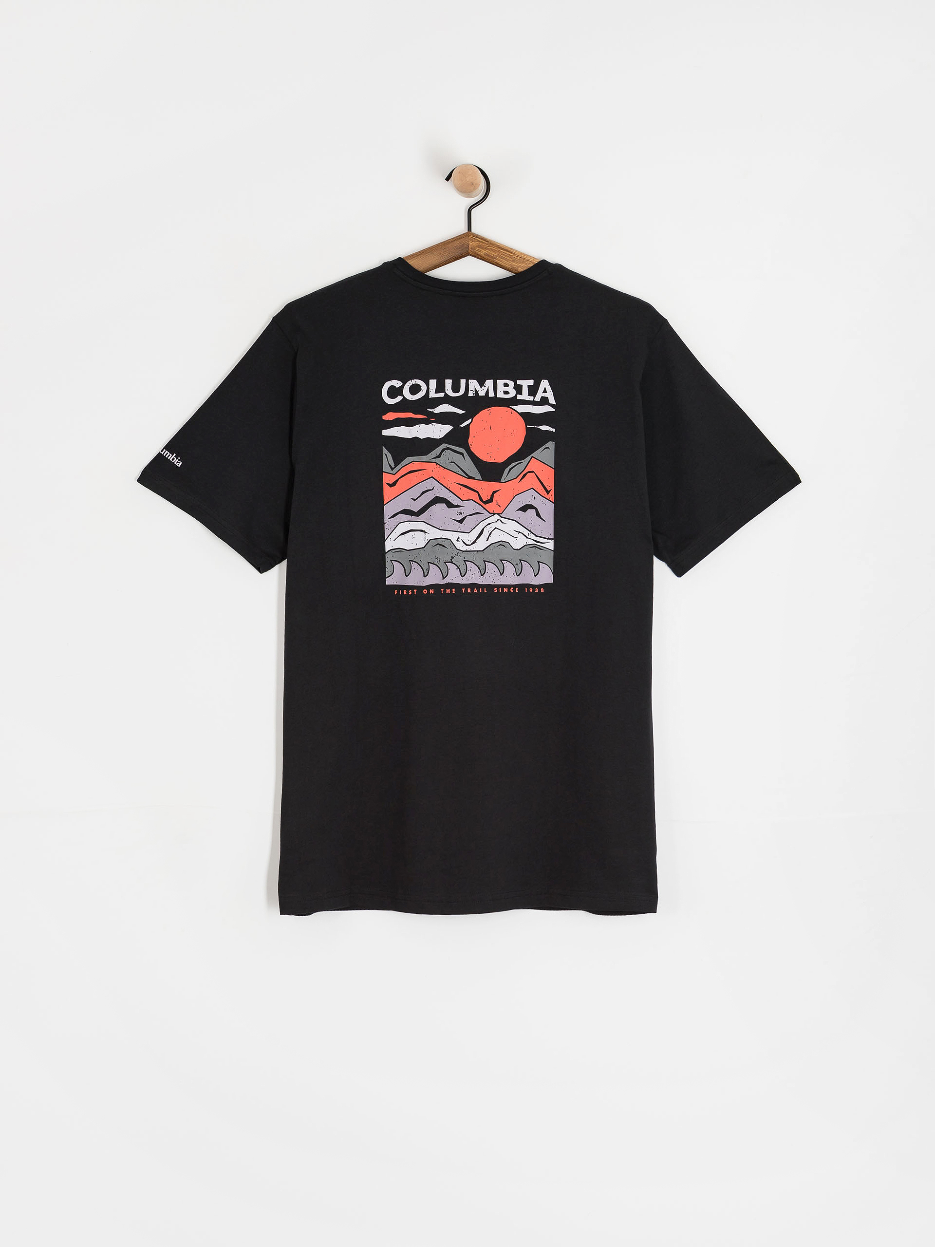 T-shirt Columbia Explorers Canyon (black/peaks and waves)