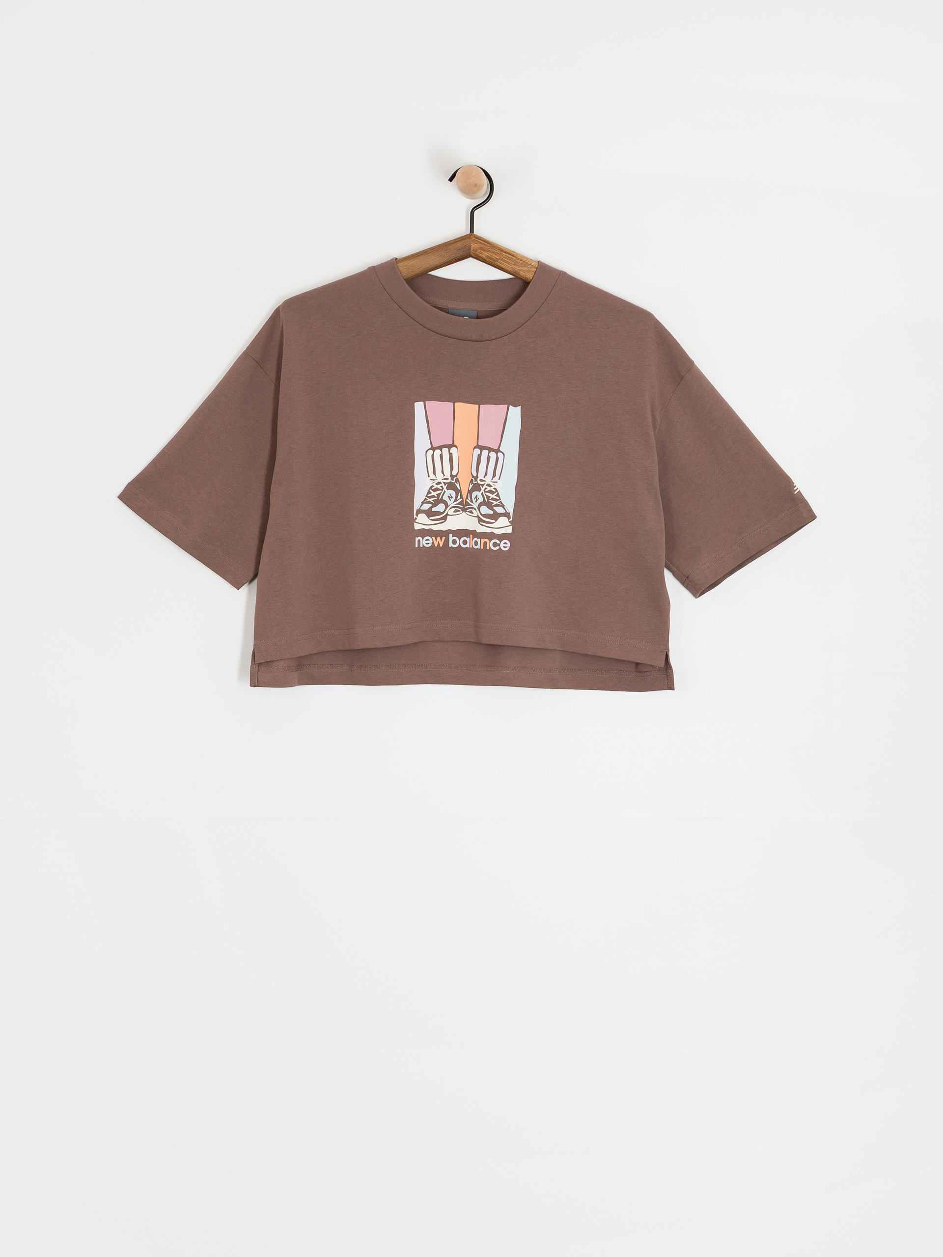 T-shirt New Balance Athletics Gradient Shoes Wmn (brown)