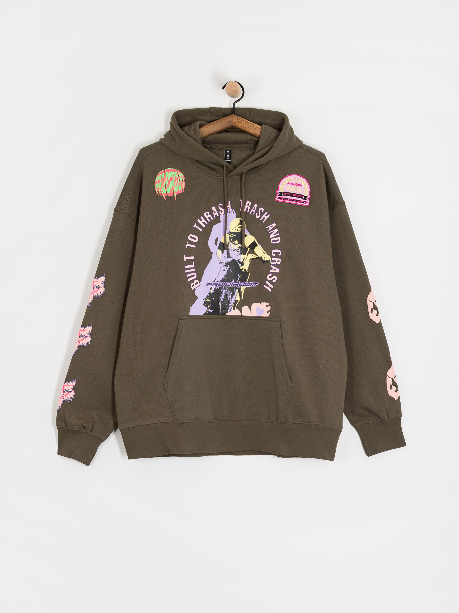 Bluza z kapturem Fox Pro Circuit Oversized HD (military)