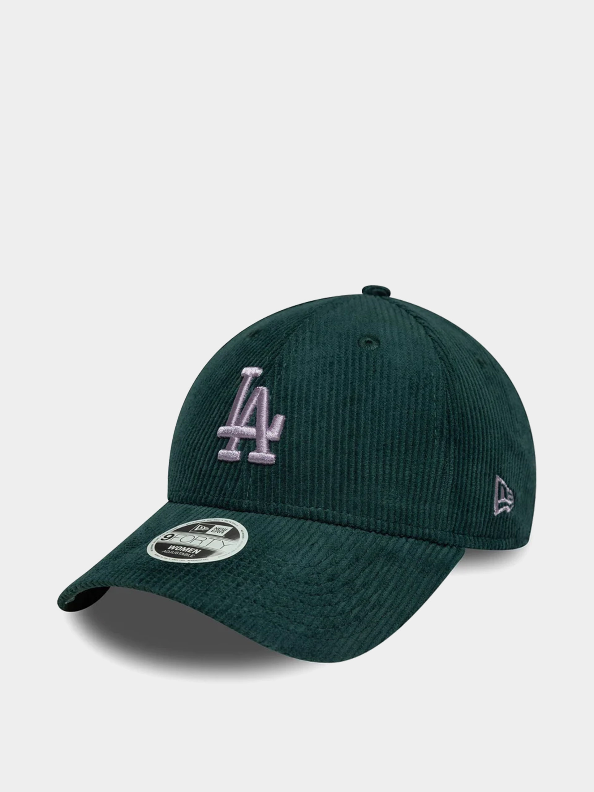 Czapka z daszkiem New Era Cord 9Forty Los Angeles Dodgers Wmn (dark green)