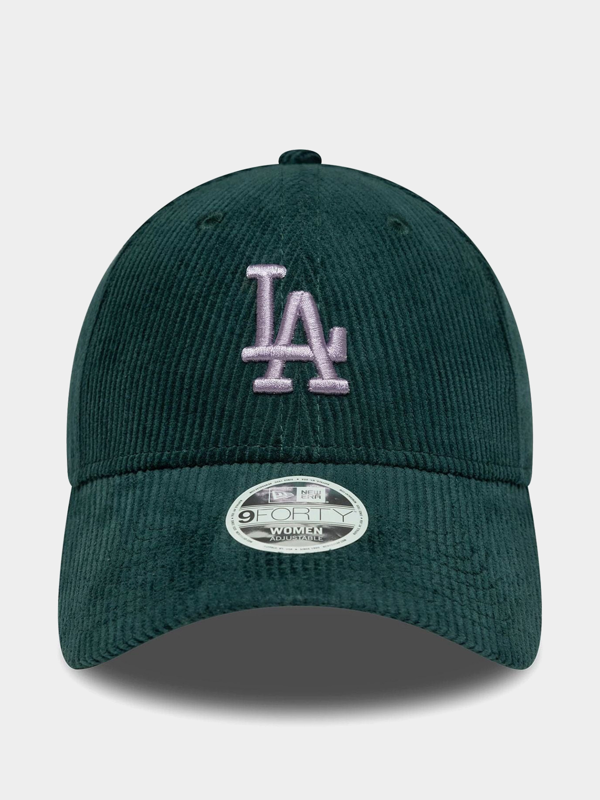 Czapka z daszkiem New Era Cord 9Forty Los Angeles Dodgers Wmn (dark green)