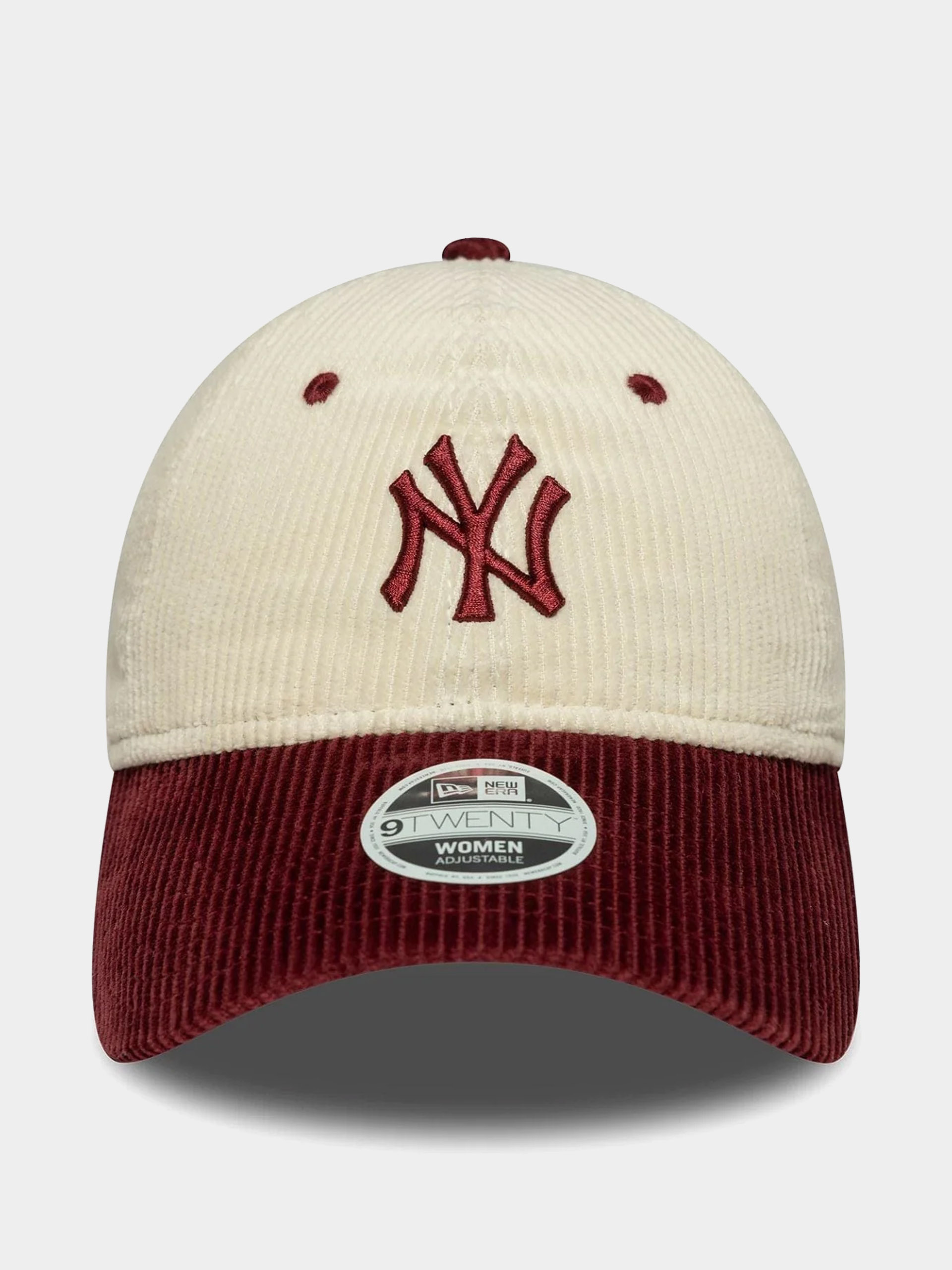 Czapka z daszkiem New Era Block Cord 9Twenty New York Yankees Wmn (light cream/burgundy)