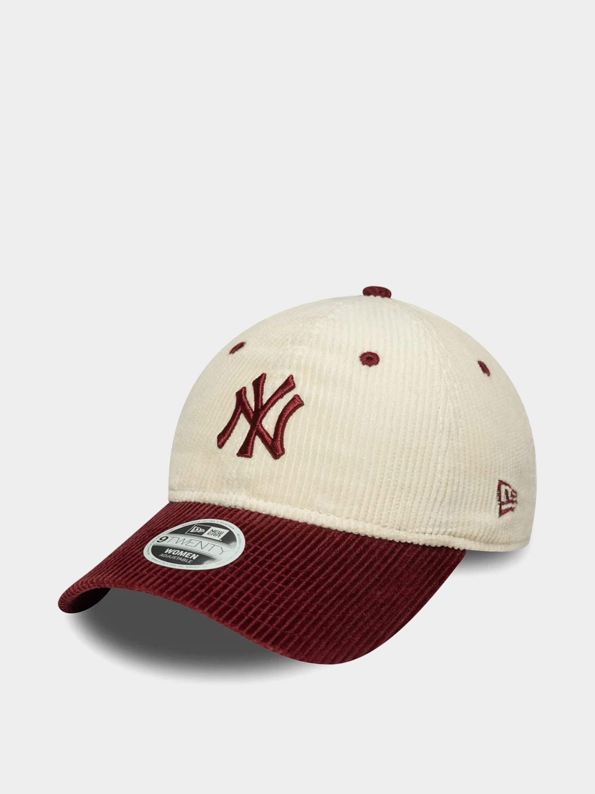 Czapka z daszkiem New Era Block Cord 9Twenty New York Yankees Wmn (light cream/burgundy)