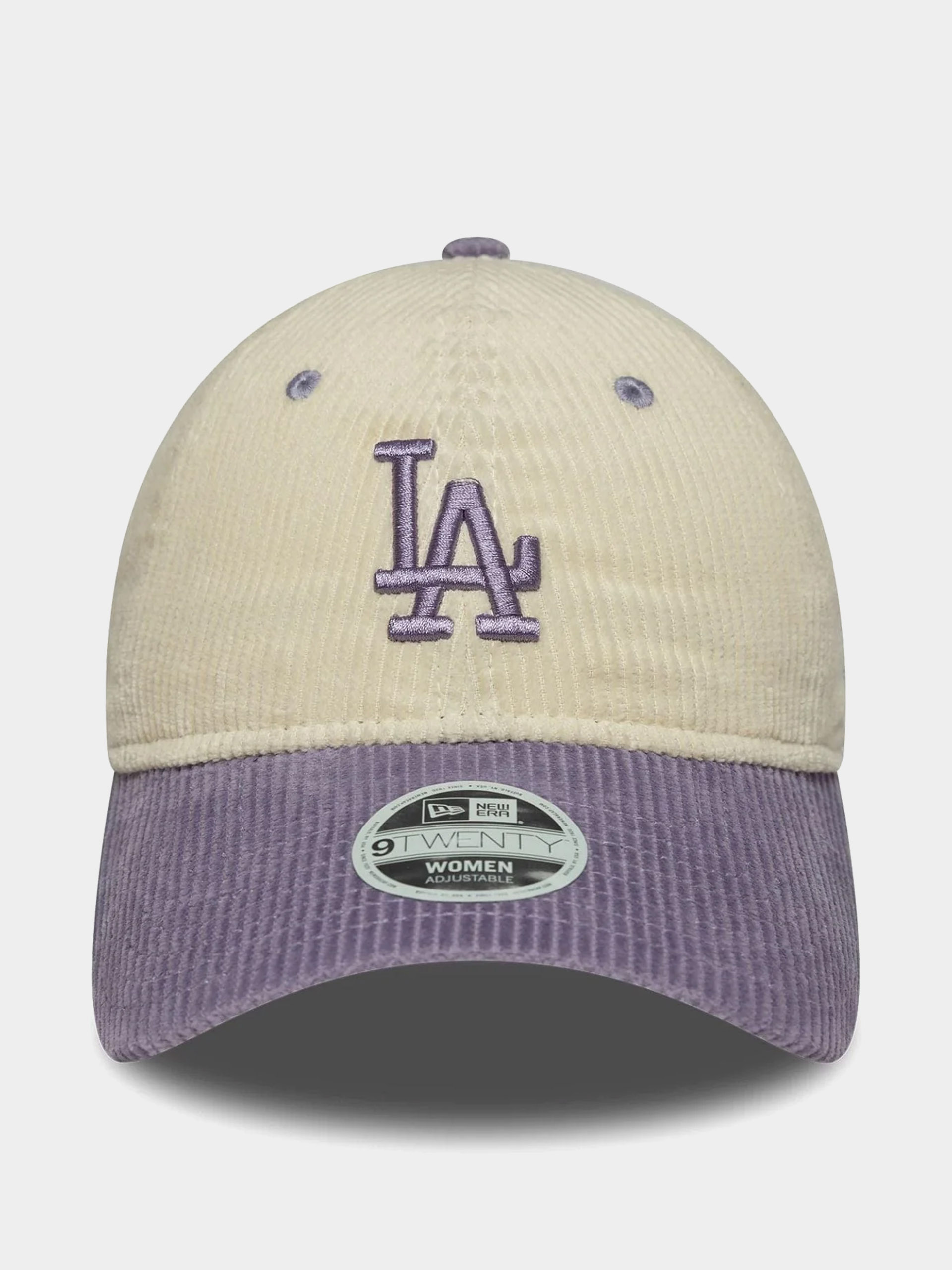 Czapka z daszkiem New Era Block Cord 9Twenty Los Angeles Dodgers Wmn (light cream/violet)