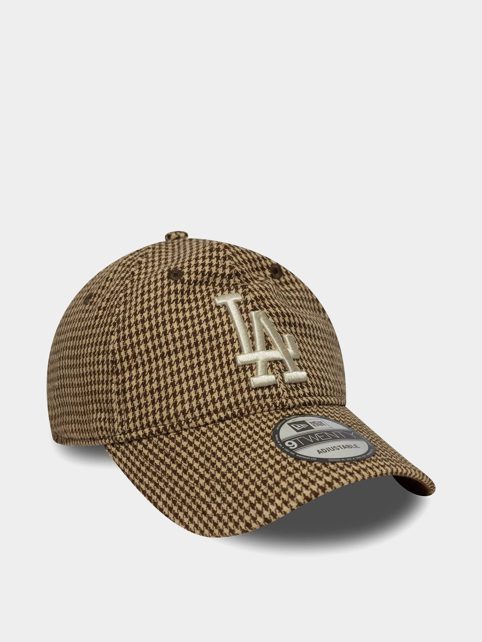 Czapka z daszkiem New Era Houndstooth 9Twenty Los Angeles Dodgers (brown)