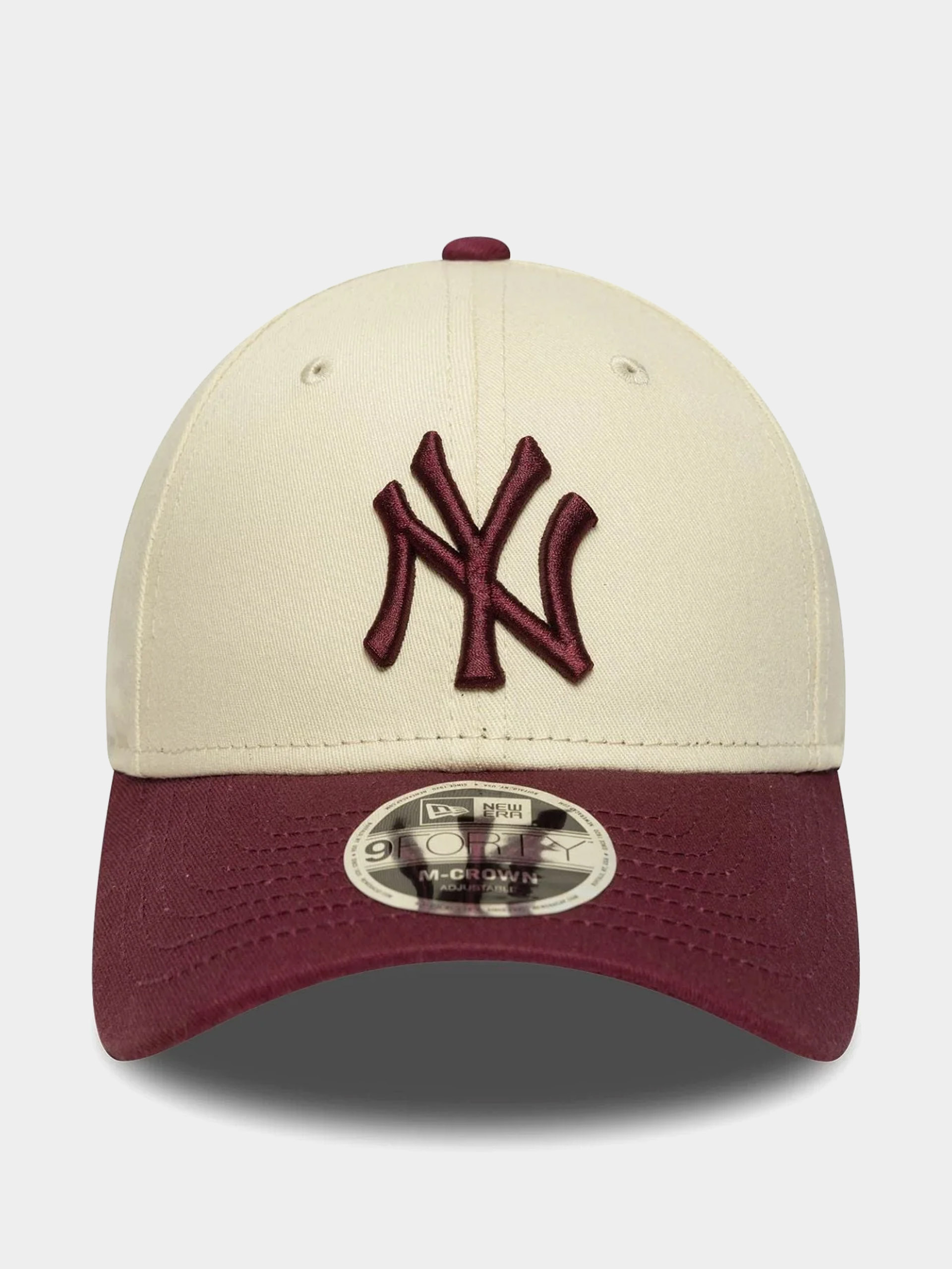 Czapka z daszkiem New Era Ws Patch 9Forty Mc New York Yankees (light cream/burgundy)