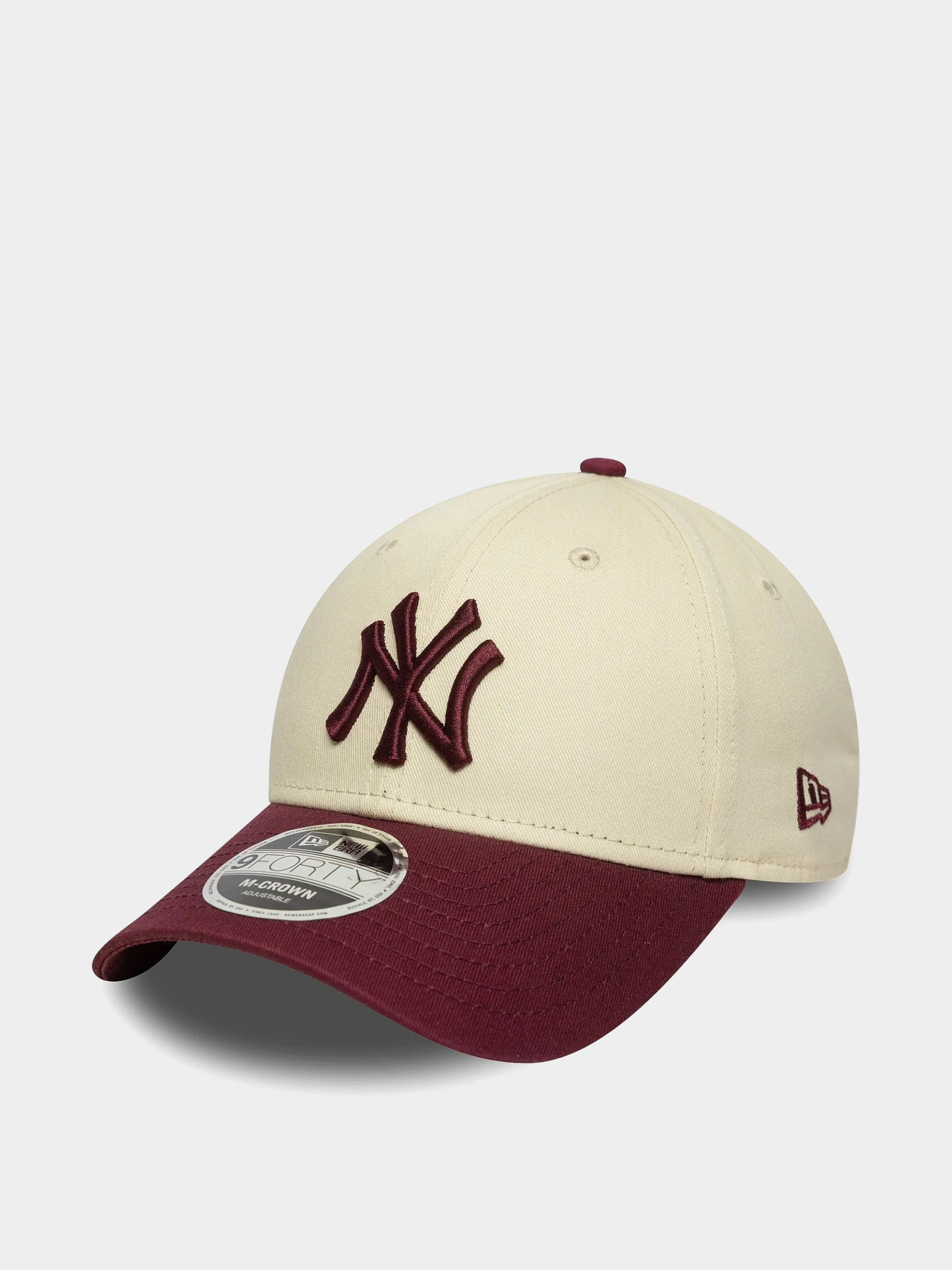 Czapka z daszkiem New Era Ws Patch 9Forty Mc New York Yankees (light cream/burgundy)