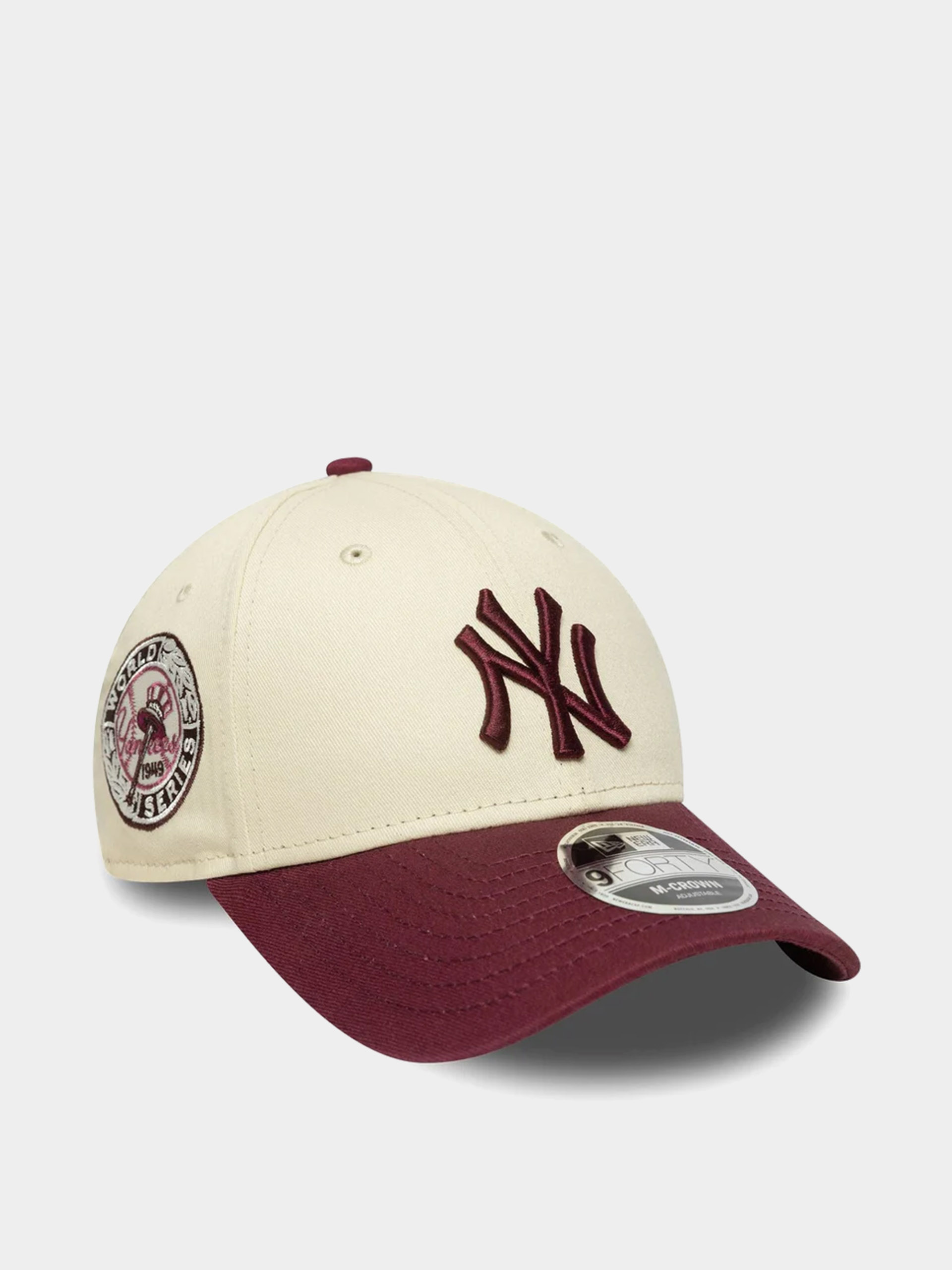 Czapka z daszkiem New Era Ws Patch 9Forty Mc New York Yankees (light cream/burgundy)