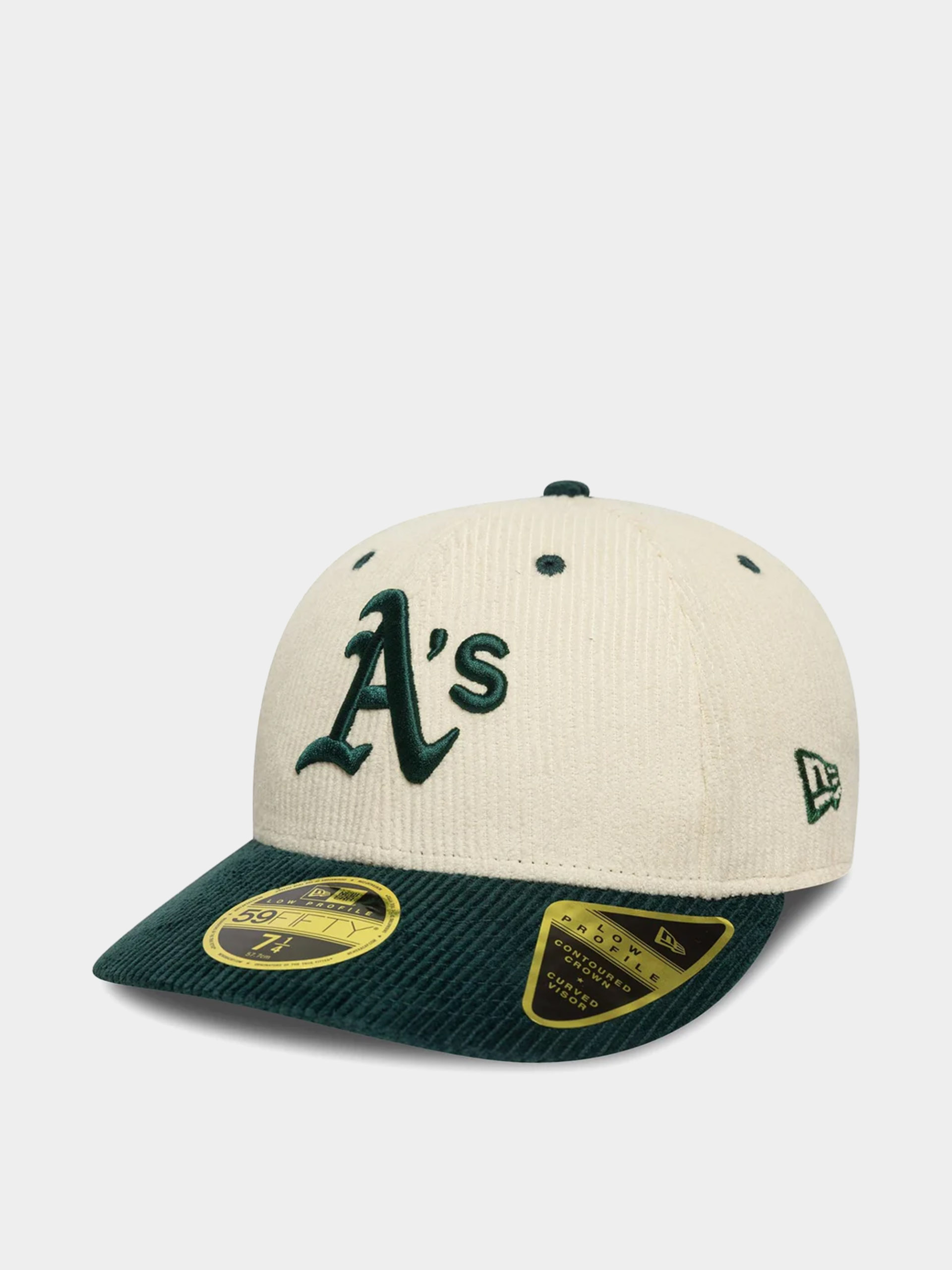 Czapka z daszkiem New Era Mlb Cord 59Fifty Lp Oakland Athletics (light crea/dark green)