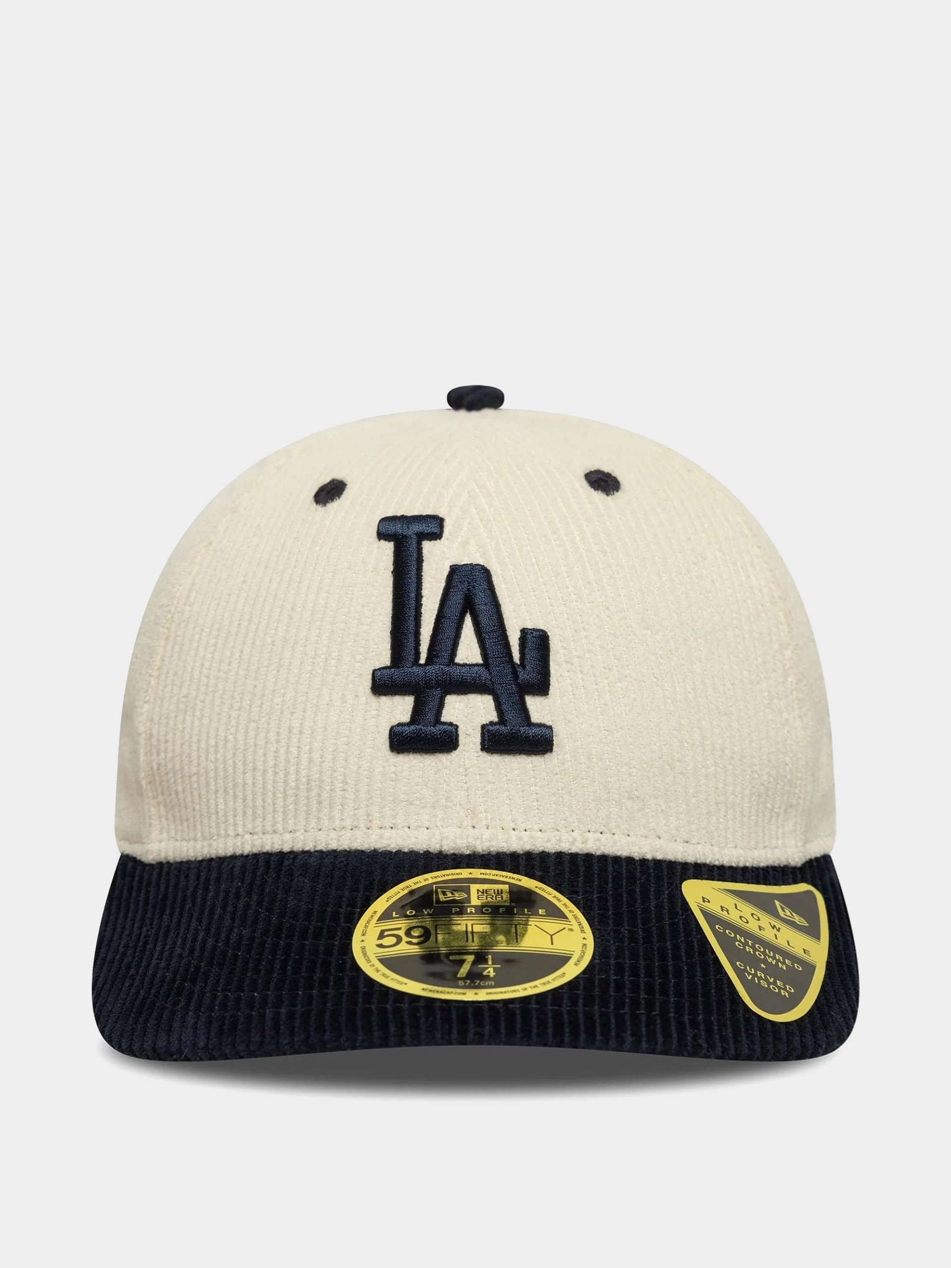 Czapka z daszkiem New Era Mlb Cord 59Fifty Lp Los Angeles Dodgers (light cream/navy)