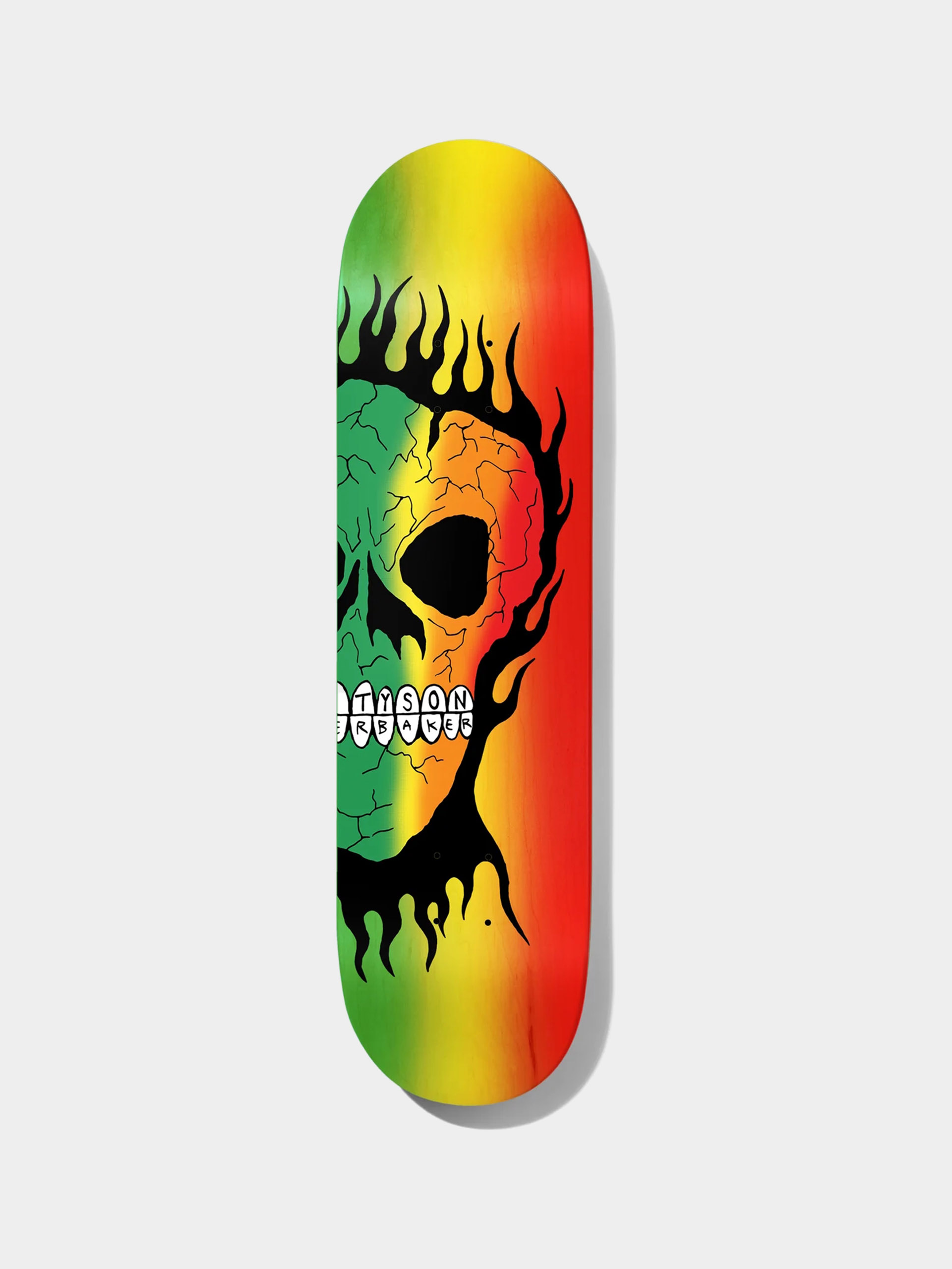 Deck Baker Rasta Skull (green/yellow/red)