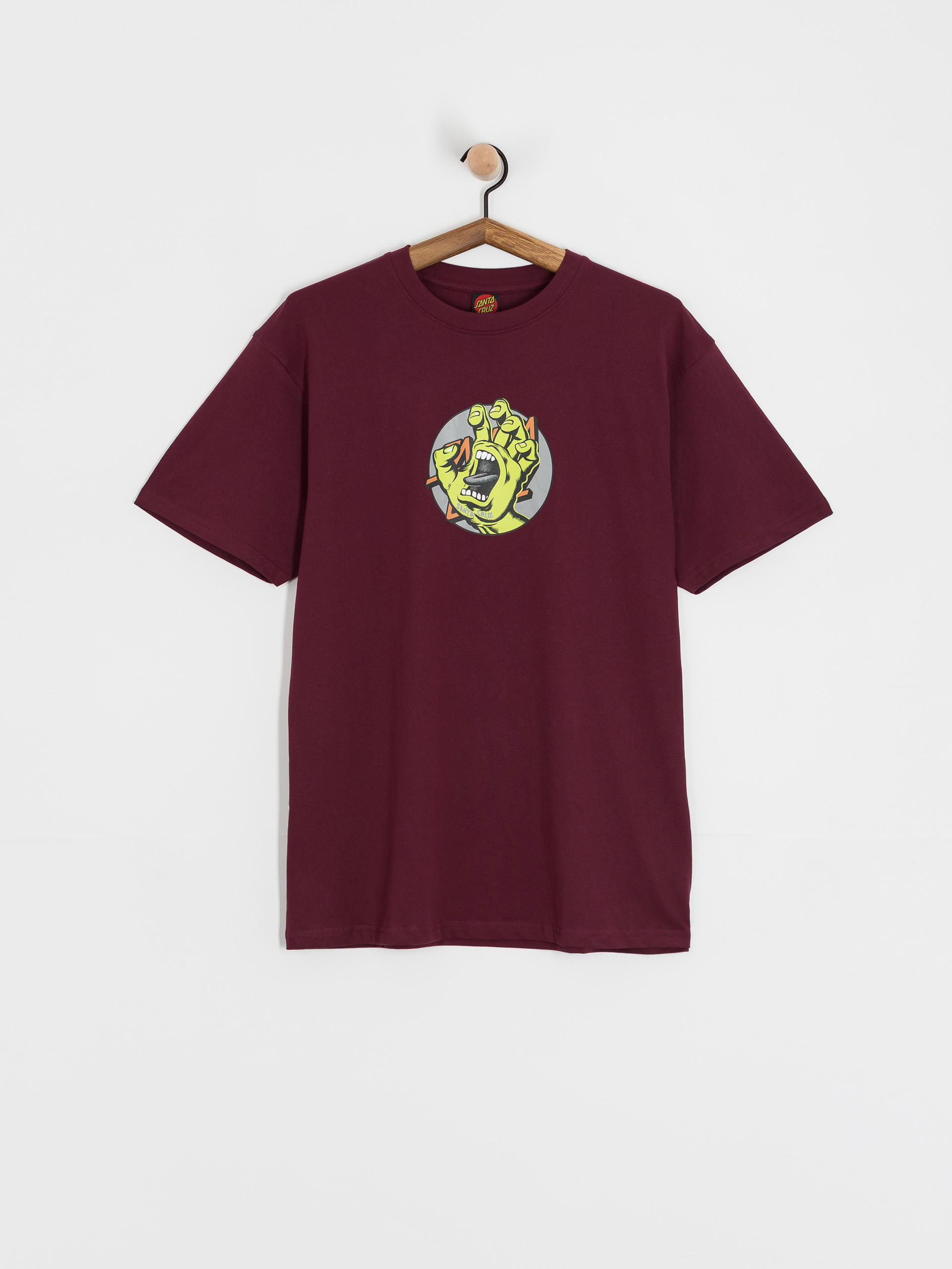 T-shirt Santa Cruz Hand Dot Front (dark cherry)