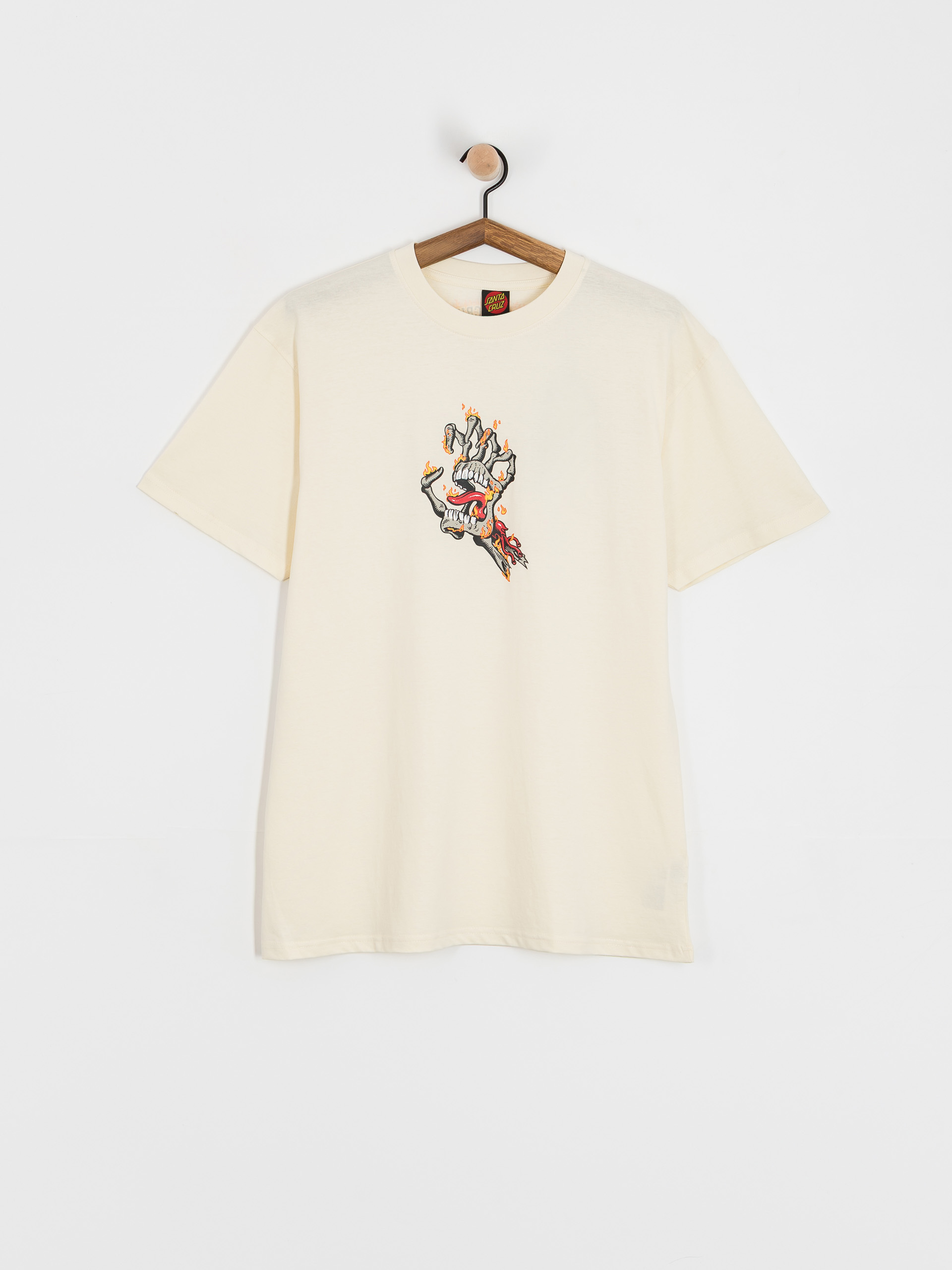 T-shirt Santa Cruz Burnt Bone Hand (unbleached cotton)