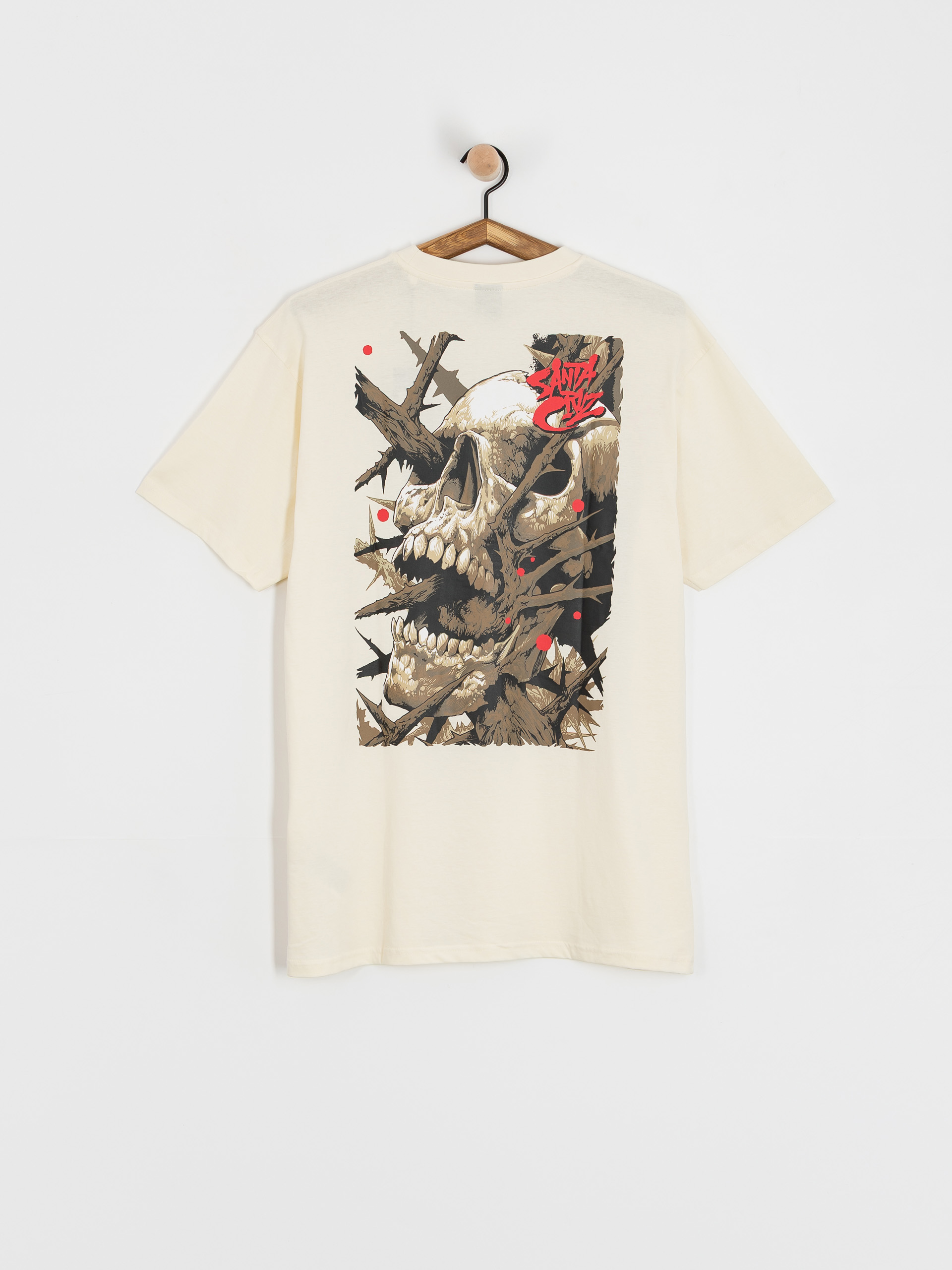 T-shirt Santa Cruz Pace Deathtrap (unbleached cotton)