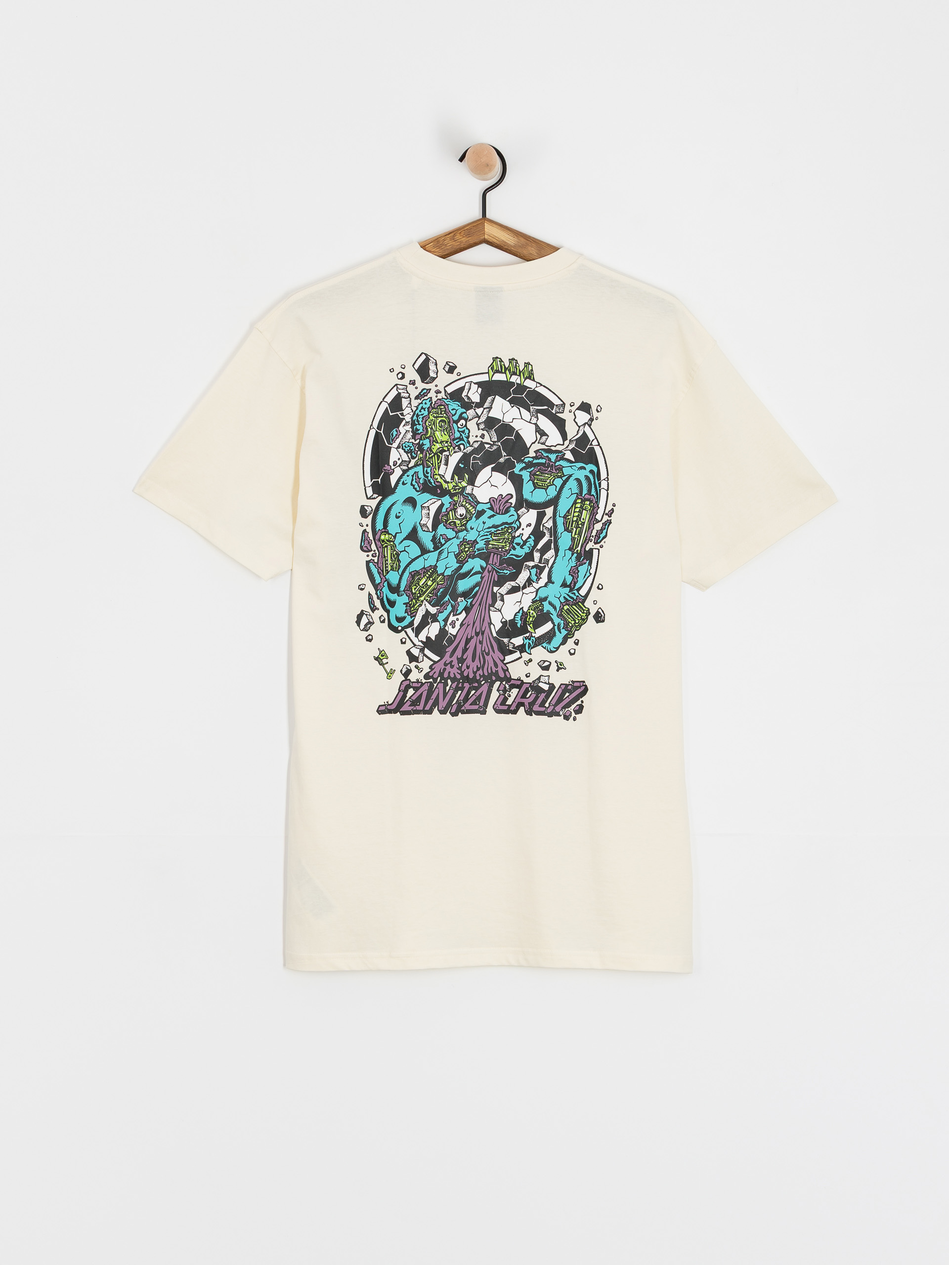 T-shirt Santa Cruz Roskopp Dissect Strip (unbleached cotton)