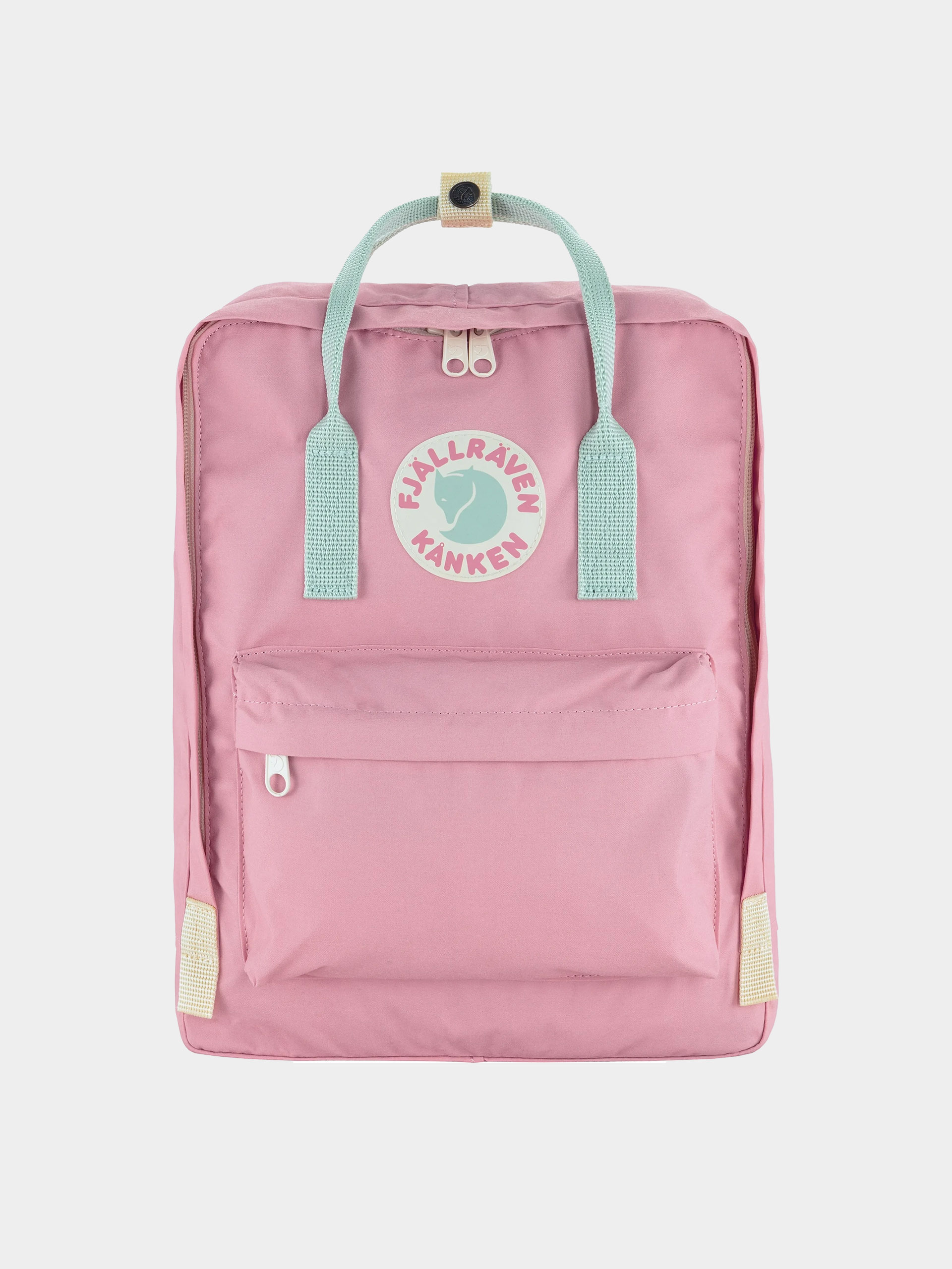ranan　8月③ Plecak Fjallraven Kanken Rainbow - żółty (light oak-rainbow