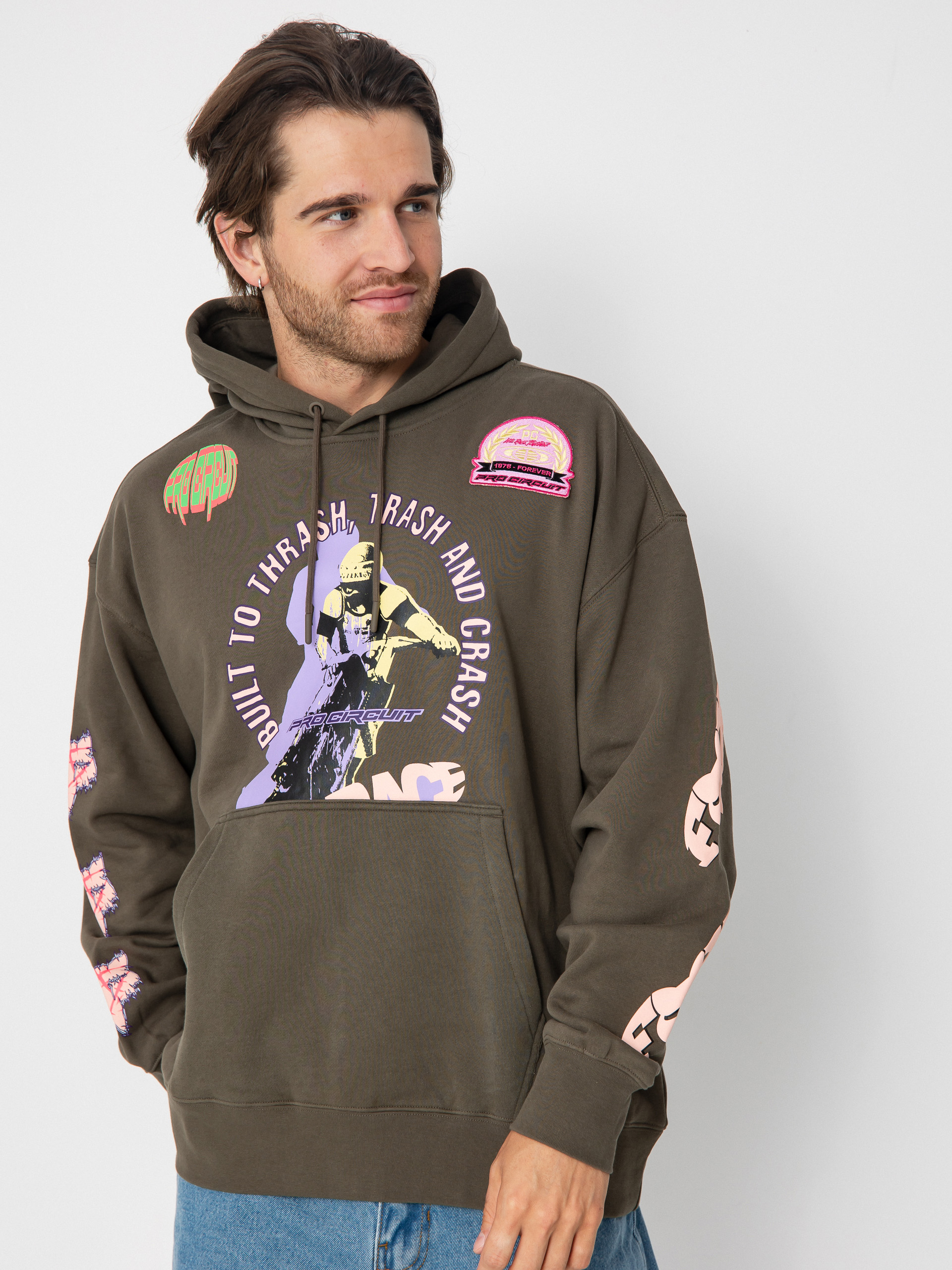 Bluza z kapturem Fox Pro Circuit Oversized HD (military)