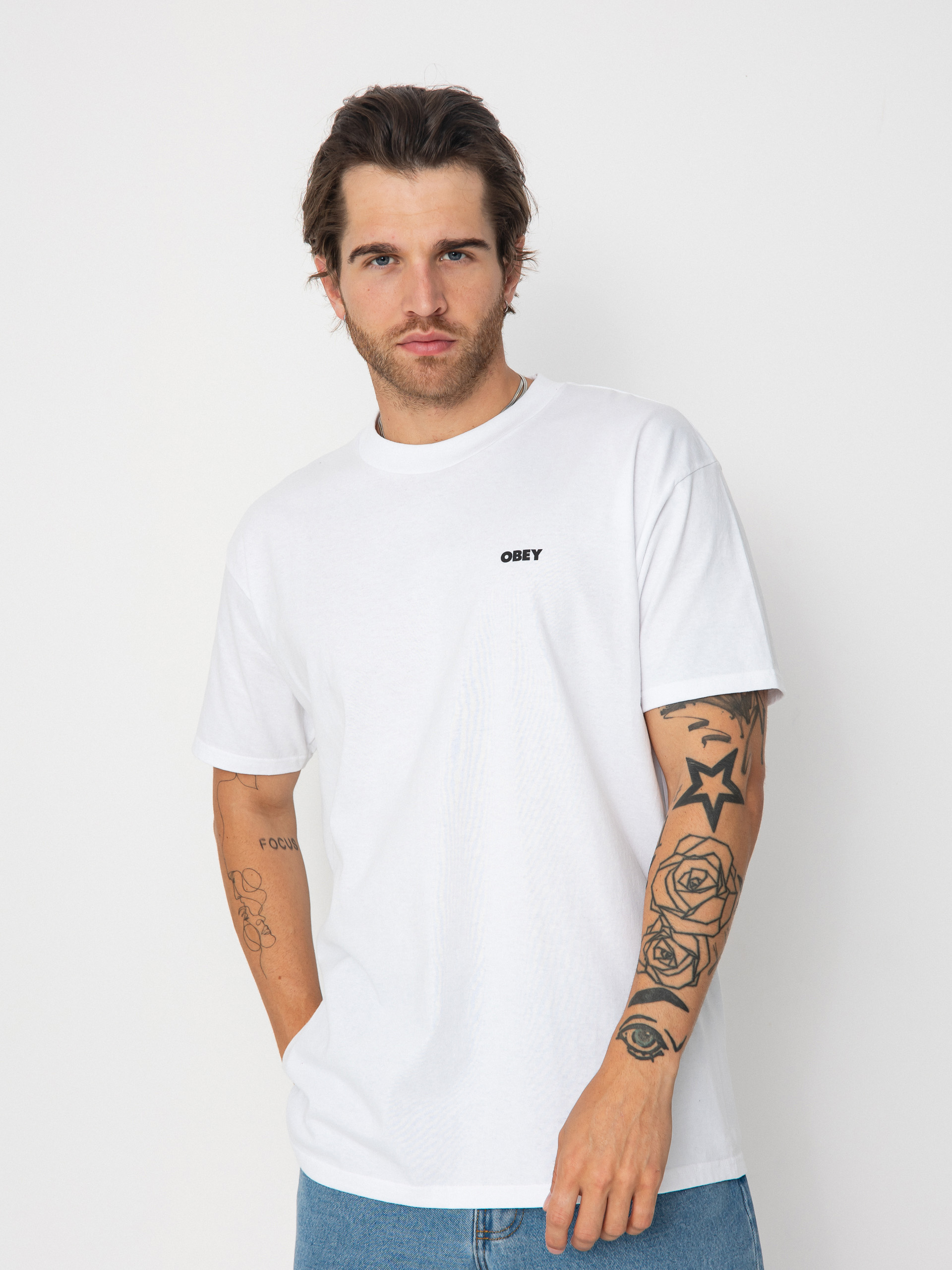 T-shirt OBEY Obey World In Flames (white)