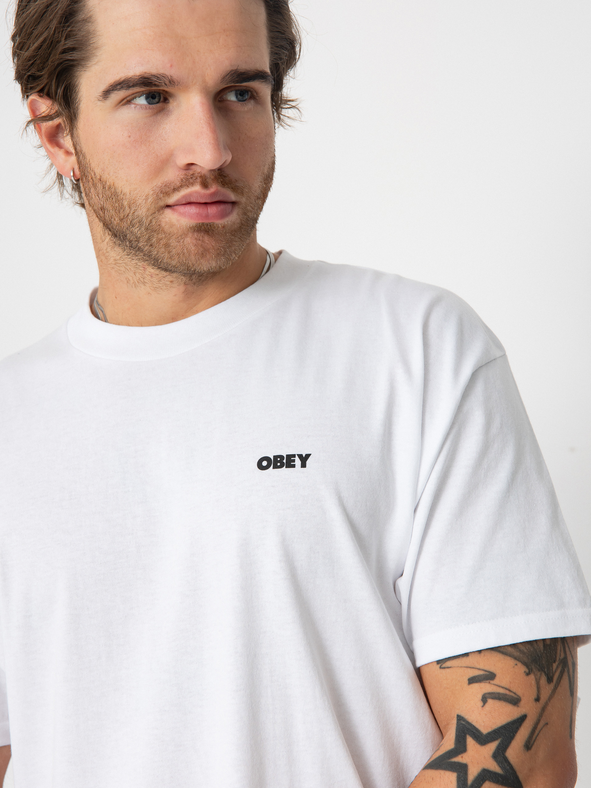 T-shirt OBEY Obey World In Flames (white)