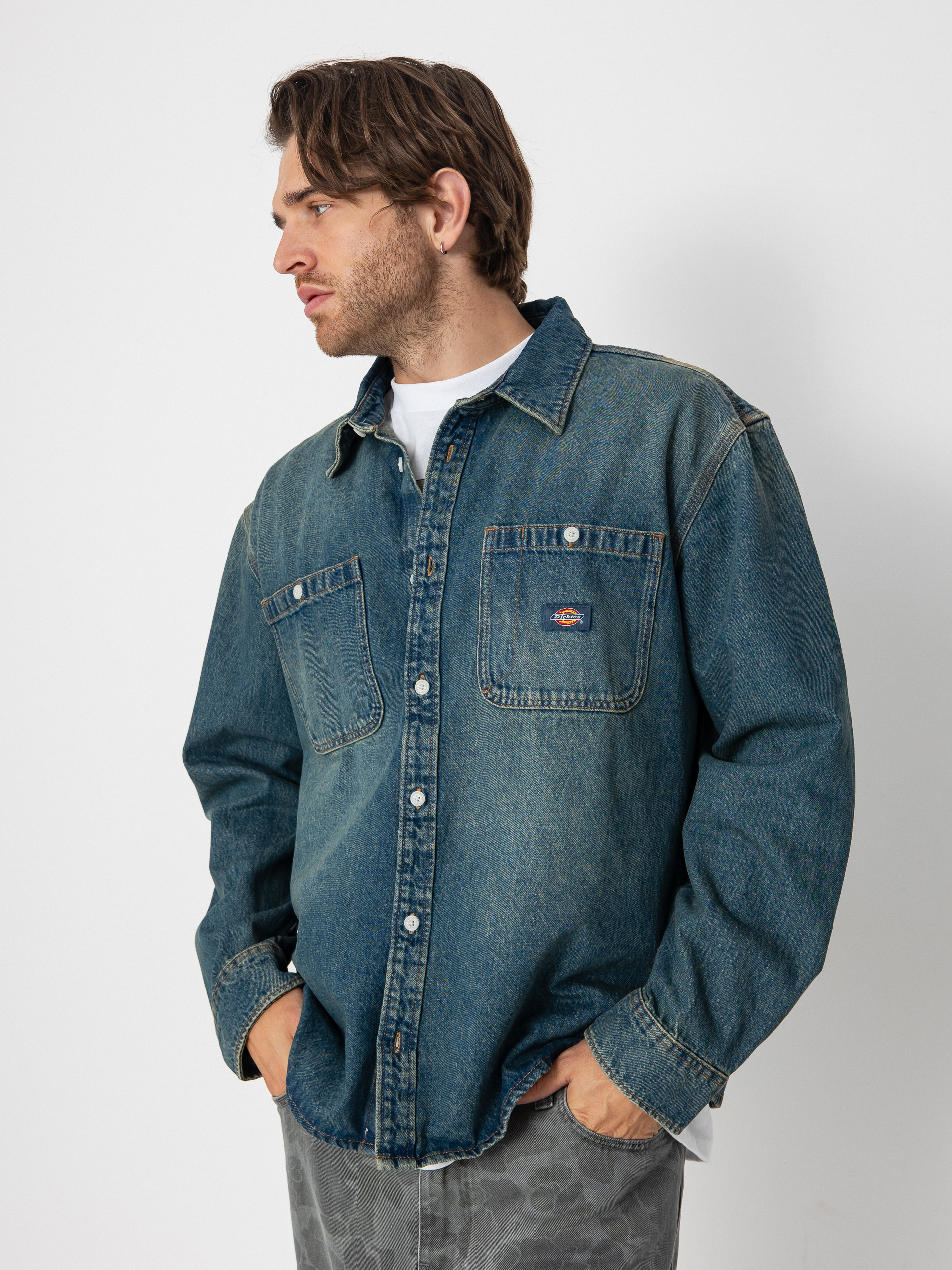 Koszula Dickies Mechanic (khaki tinted blue)