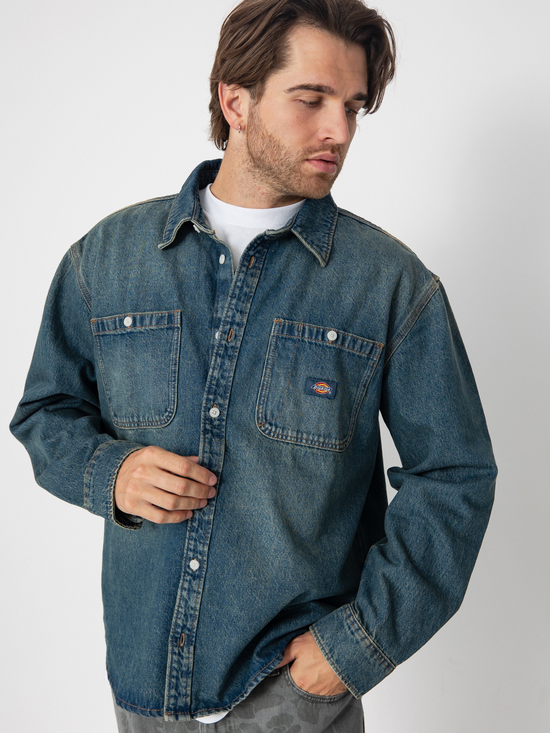 Koszula Dickies Mechanic (khaki tinted blue)