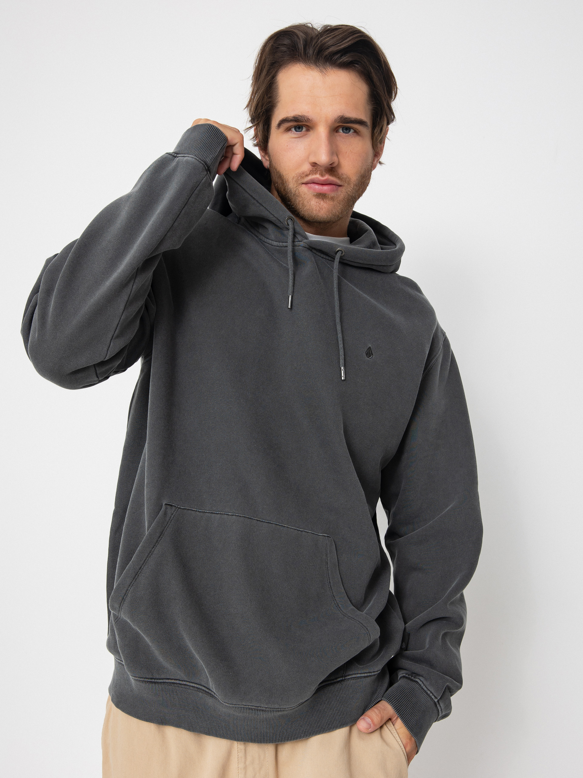 Bluza z kapturem Volcom Single Stone Pw HD (asphalt black)