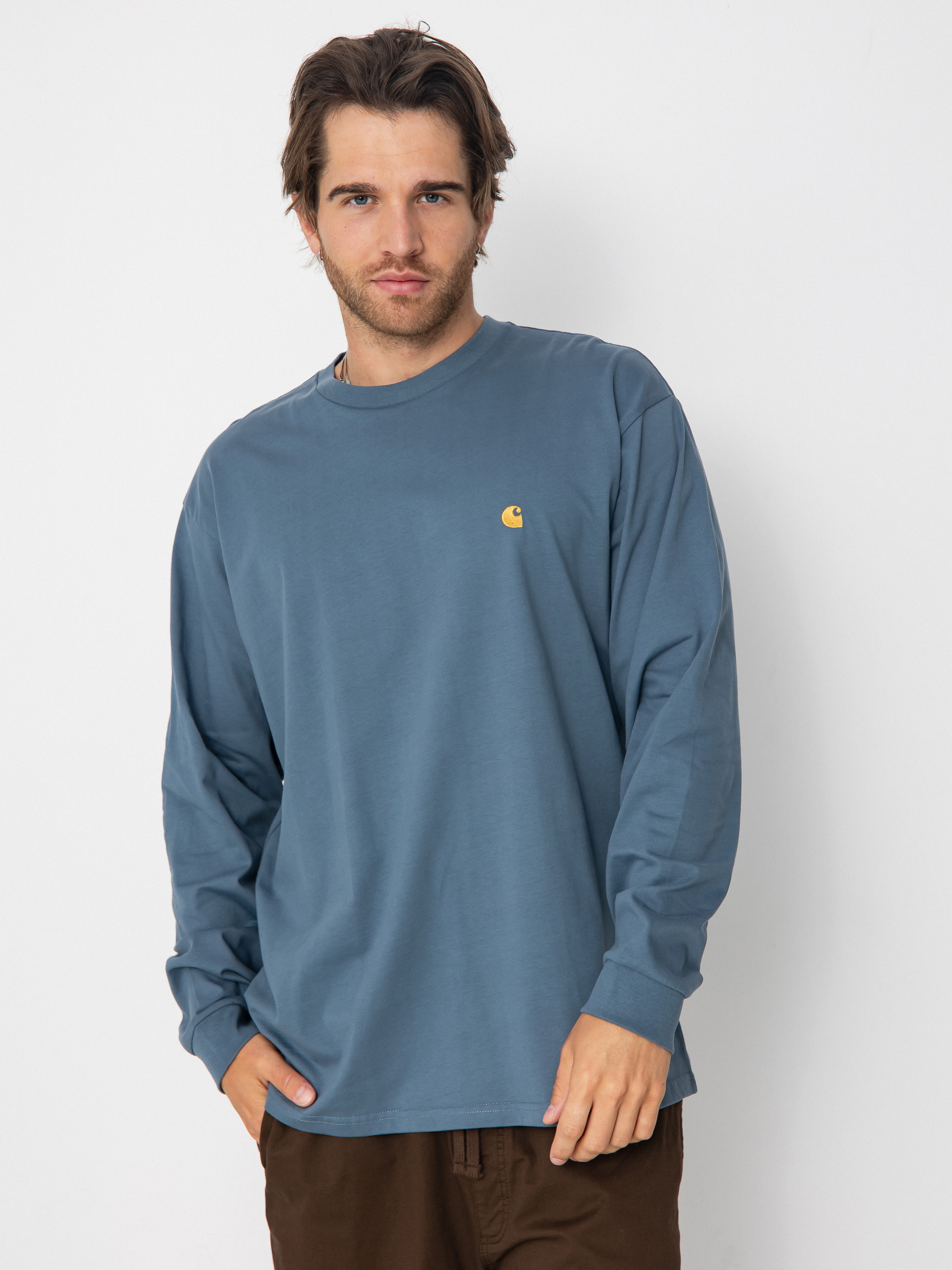 Longsleeve Carhartt WIP Chase (angelite/gold)