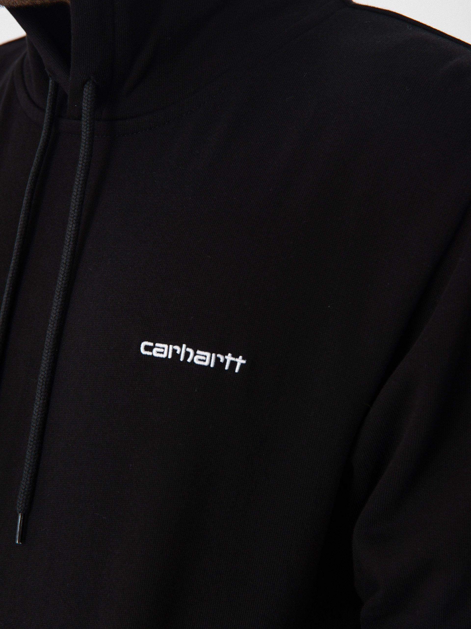 Bluza z kapturem Carhartt WIP Script Embroidery HD (black/white)