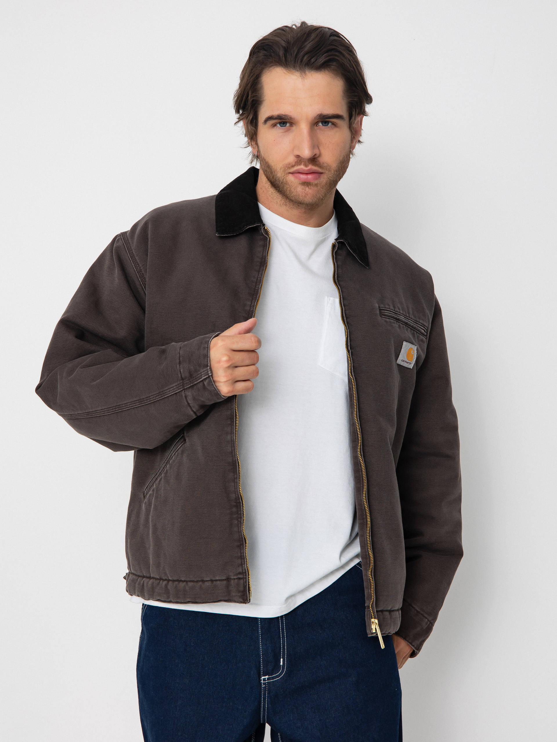 Kurtka Carhartt WIP OG Detroit (tobacco/black/stone canvas)