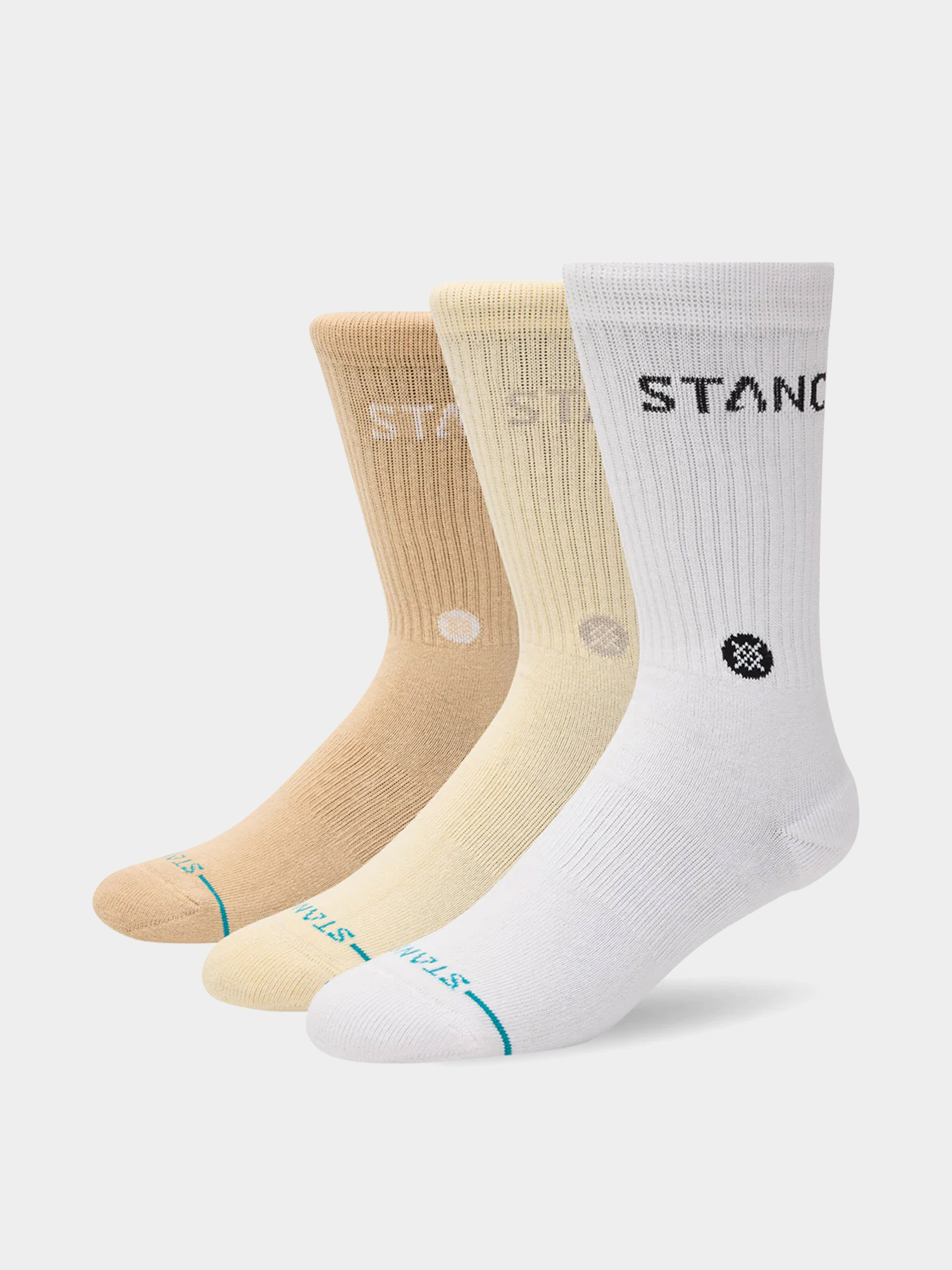 Skarpetki Stance Origin 3 Pack Crew (cream)