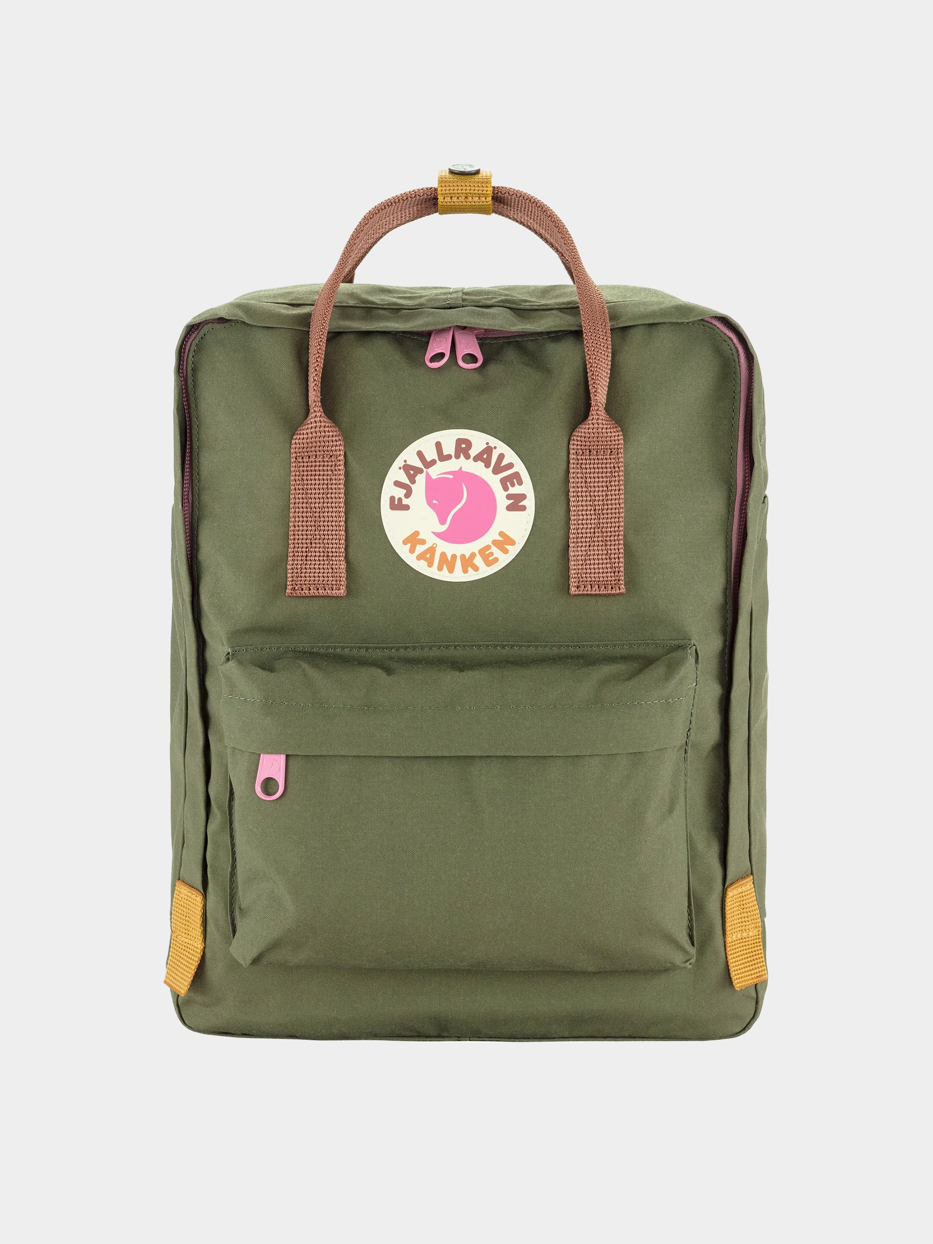 Plecak Fjallraven Kanken Rainbow - żółty (light oak-rainbow