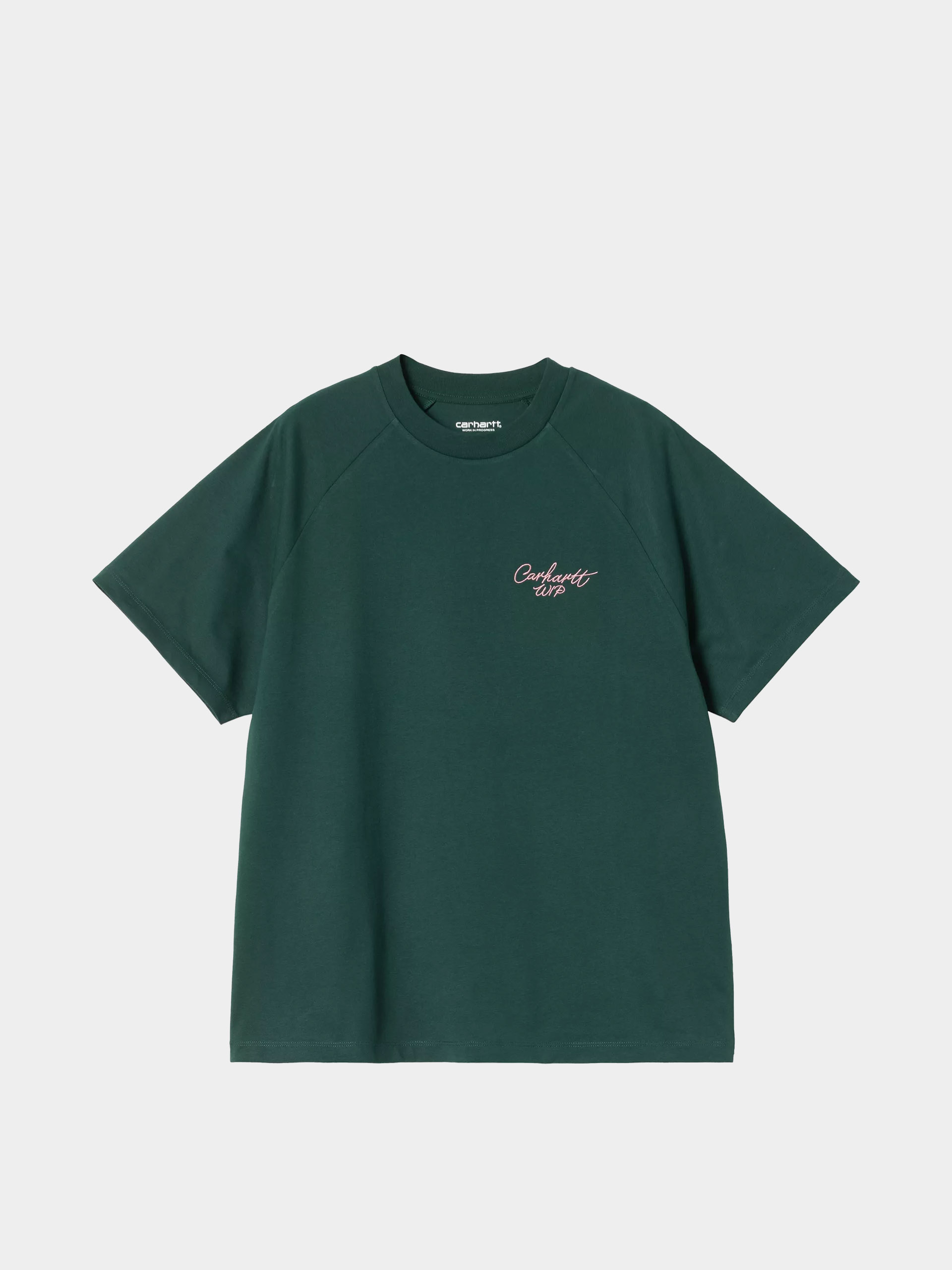 T-shirt Carhartt WIP Signature Wmn (dark fir/glassy pink)