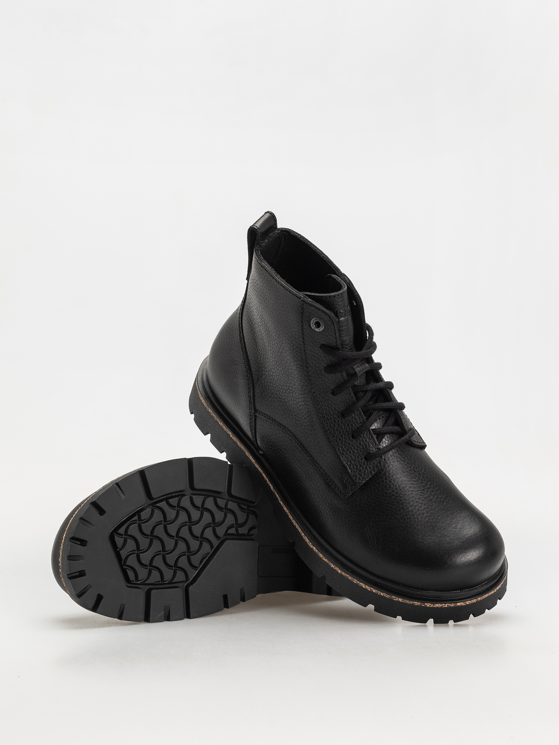 Buty Birkenstock Highwood Lace Mid Natural Leather Regular (black)