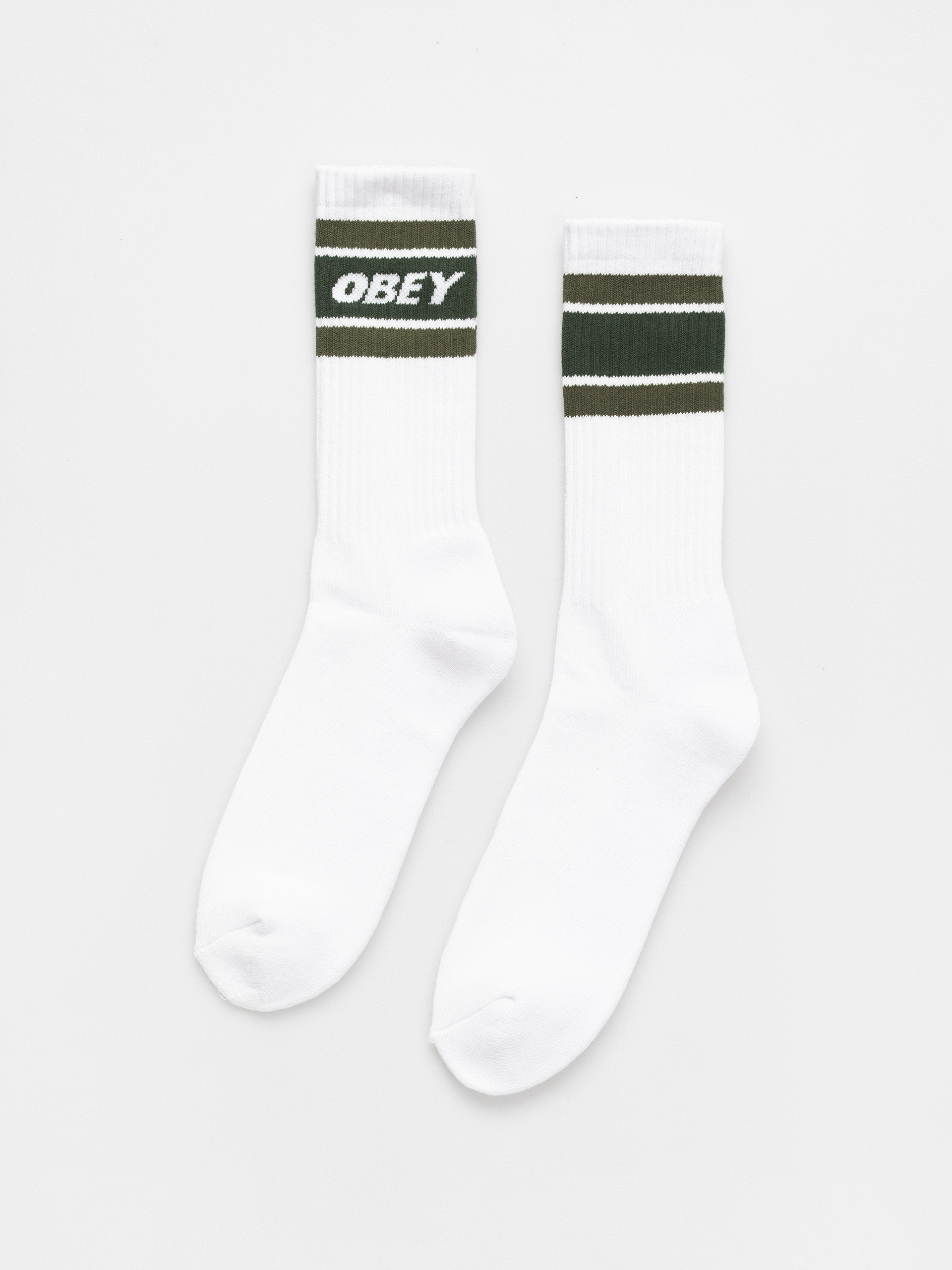 Skarpetki OBEY Cooper II (white / kombu green)