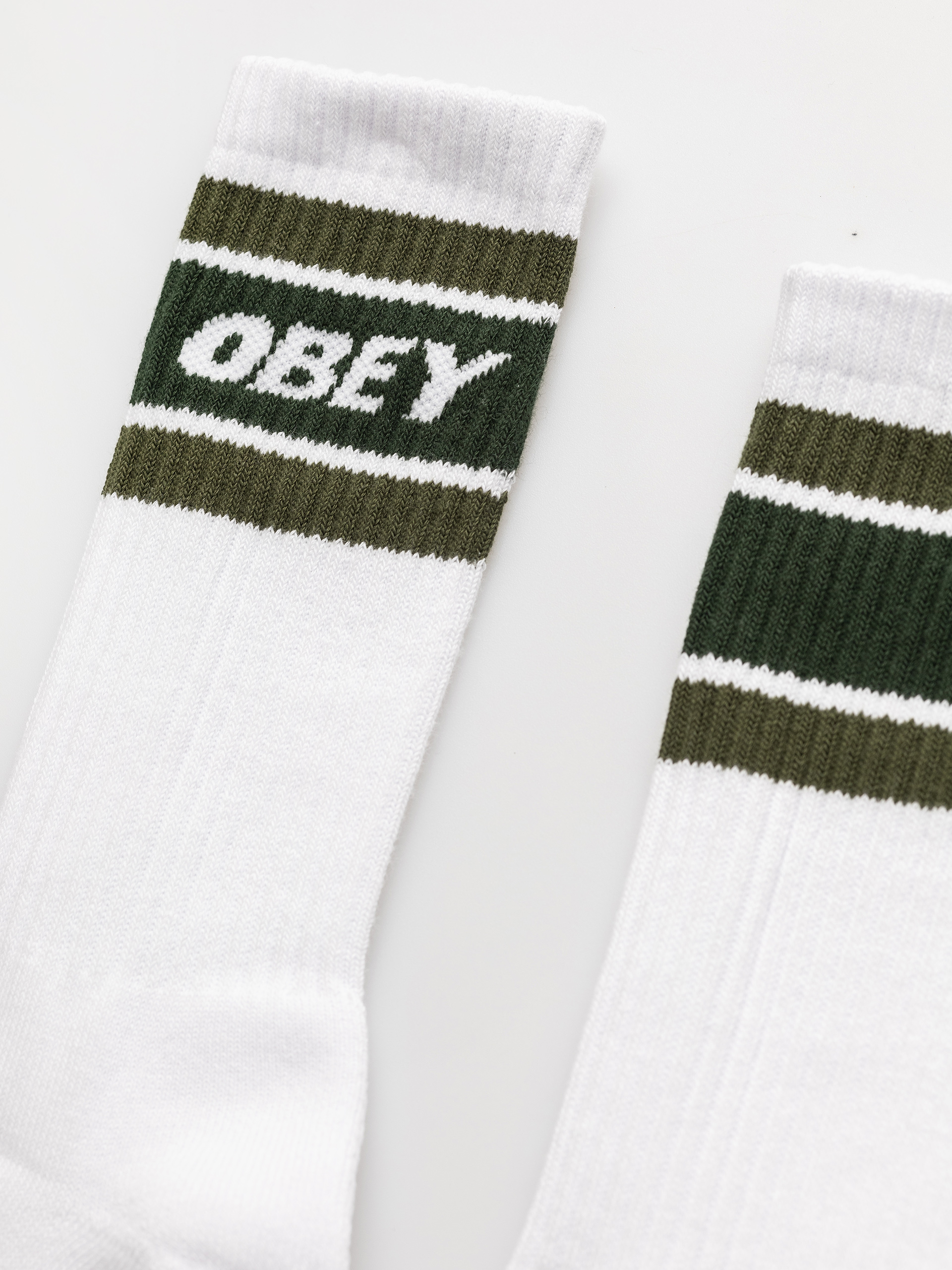 Skarpetki OBEY Cooper II (white / kombu green)