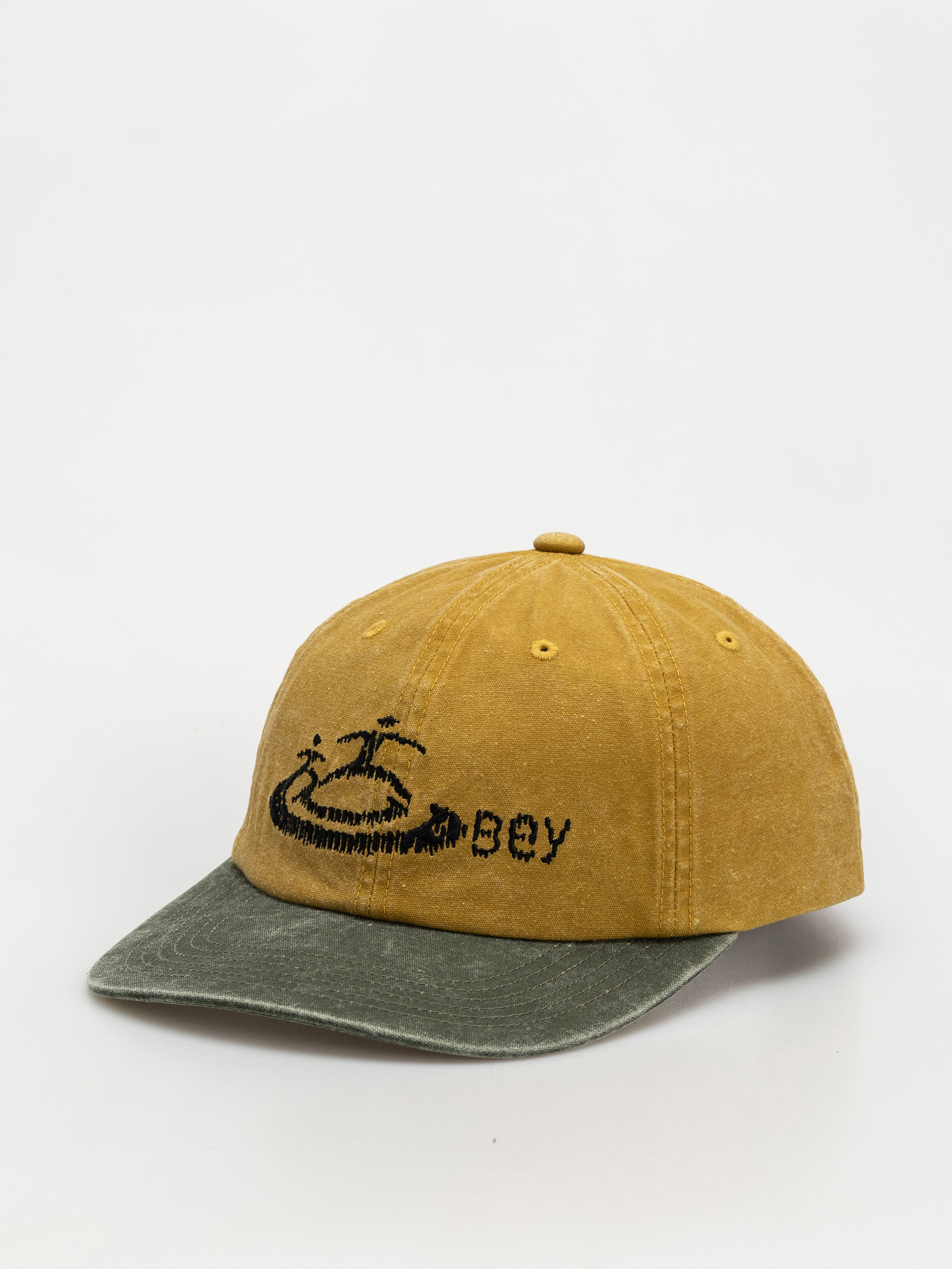 Czapka z daszkiem OBEY Pigment Obey Corp 6 Pnl Velcro (pigment mustard multi)