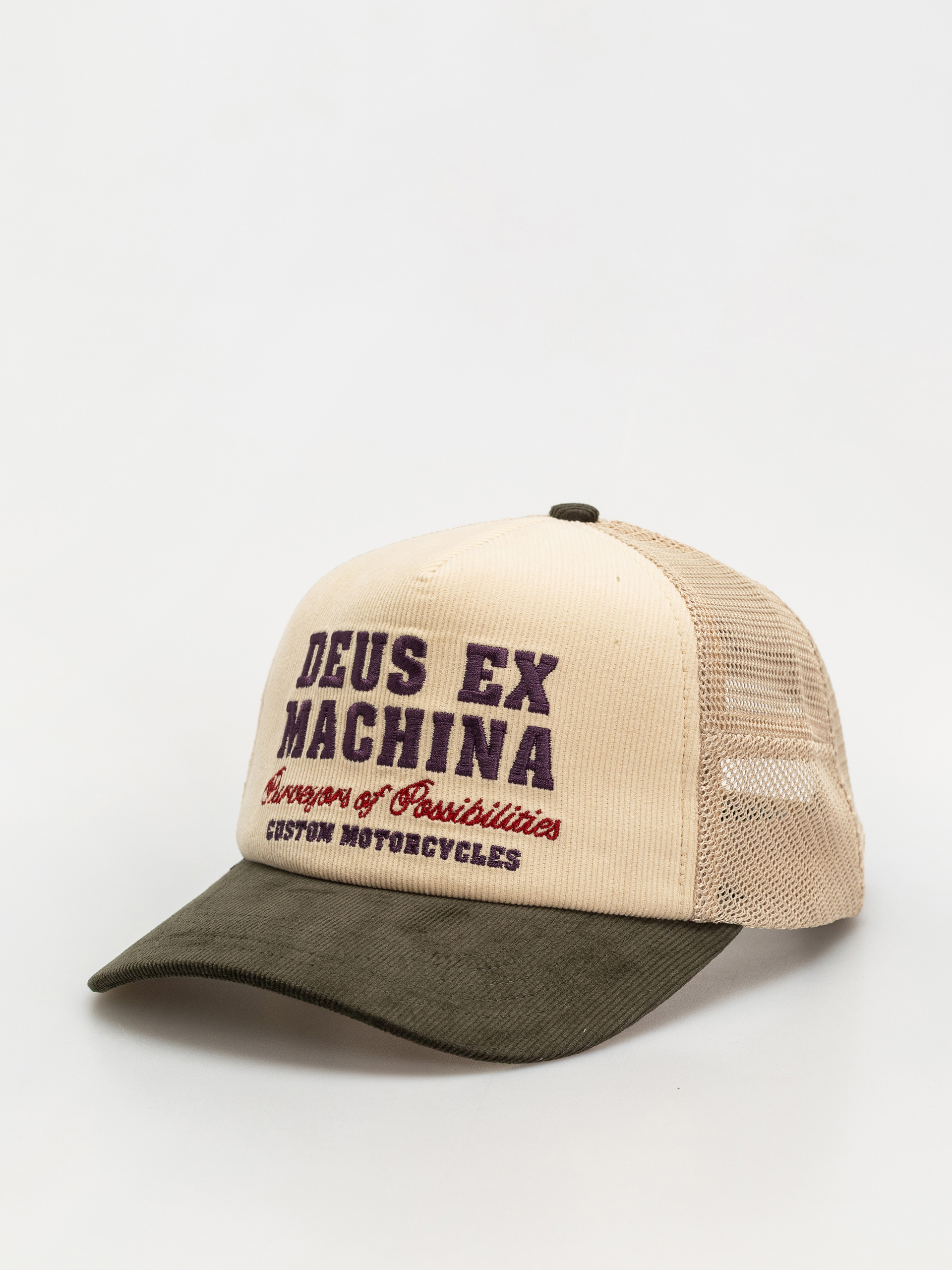 Czapka z daszkiem Deus Ex Machina Gumshoe Cord Trucker (cream)